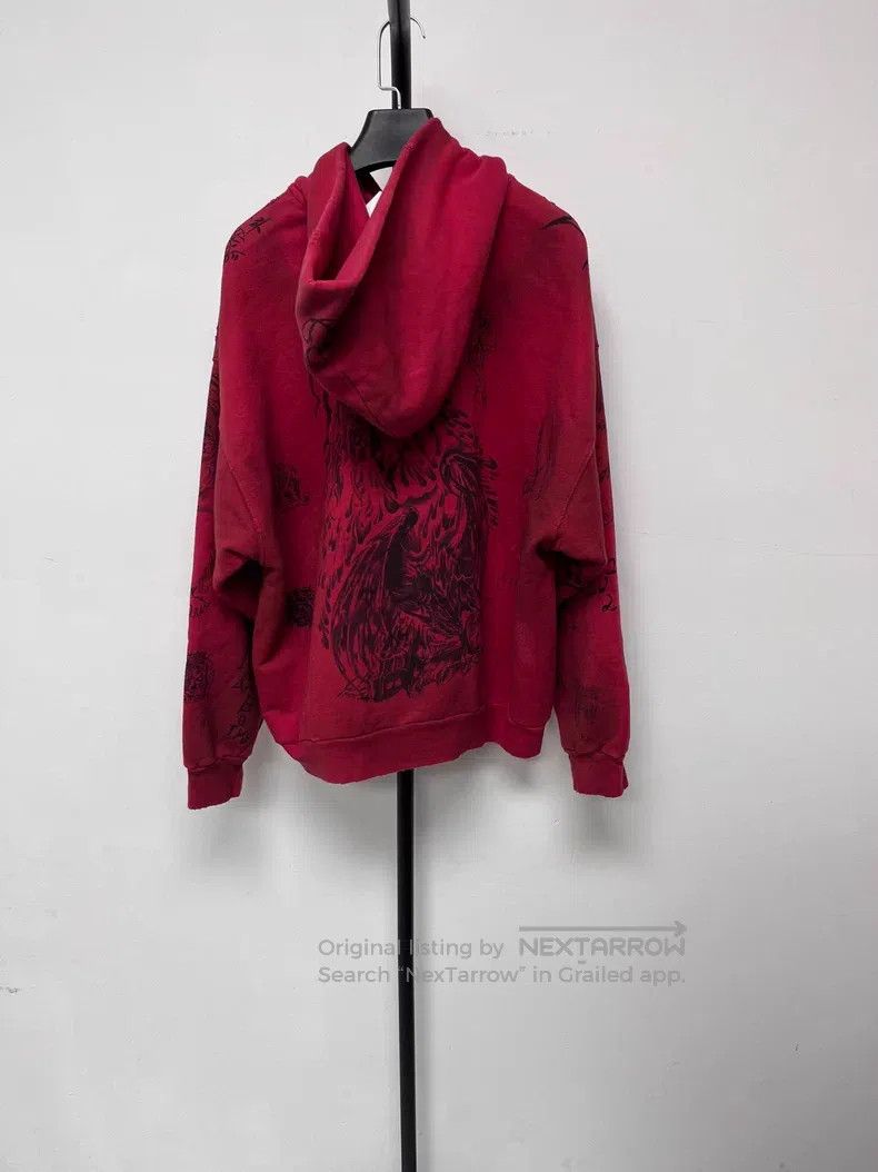 Balenciaga Pattern All-Over Printed Hooded Zip-Up Long Sle