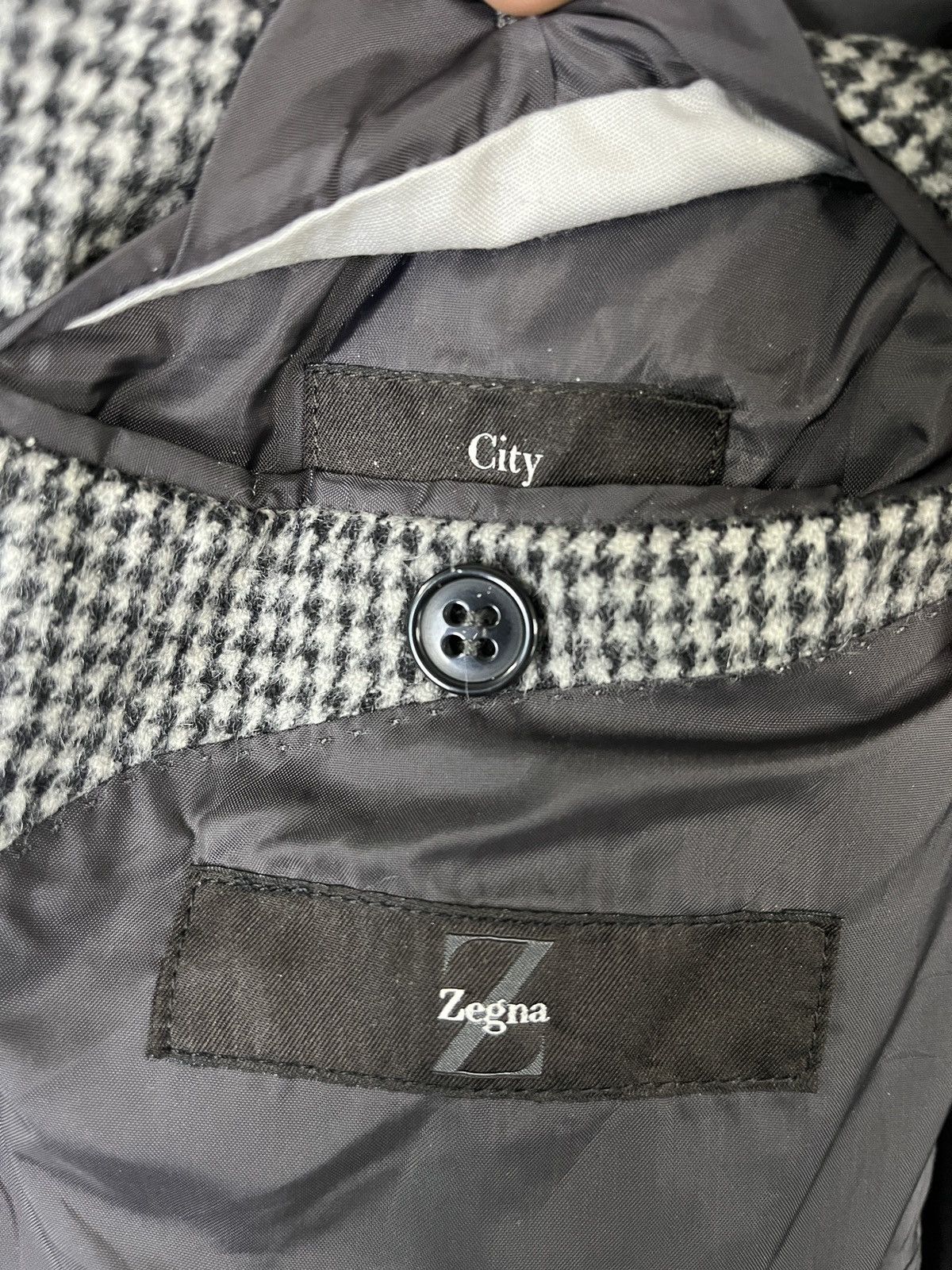 Ermenegildo Zegna × Z Zegna Z Zegna City Checkered Coat Wool Blazer Size 44R - 11 Thumbnail