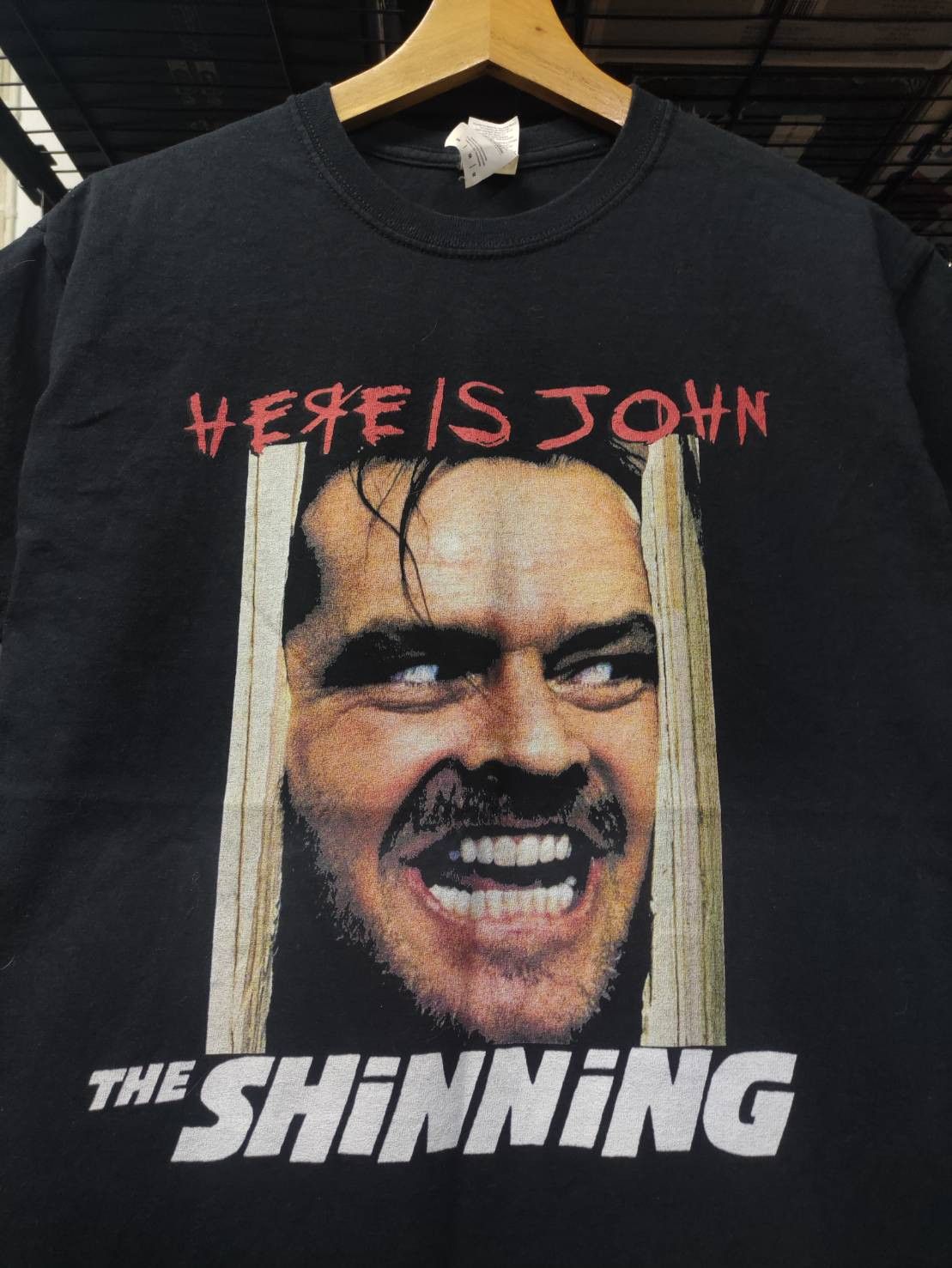 Expert Horror Vtg The Shining " Here's Johnny " Movie Promo T-Shirt Size US M / EU 48-50 / 2 - 1 Thumbnail