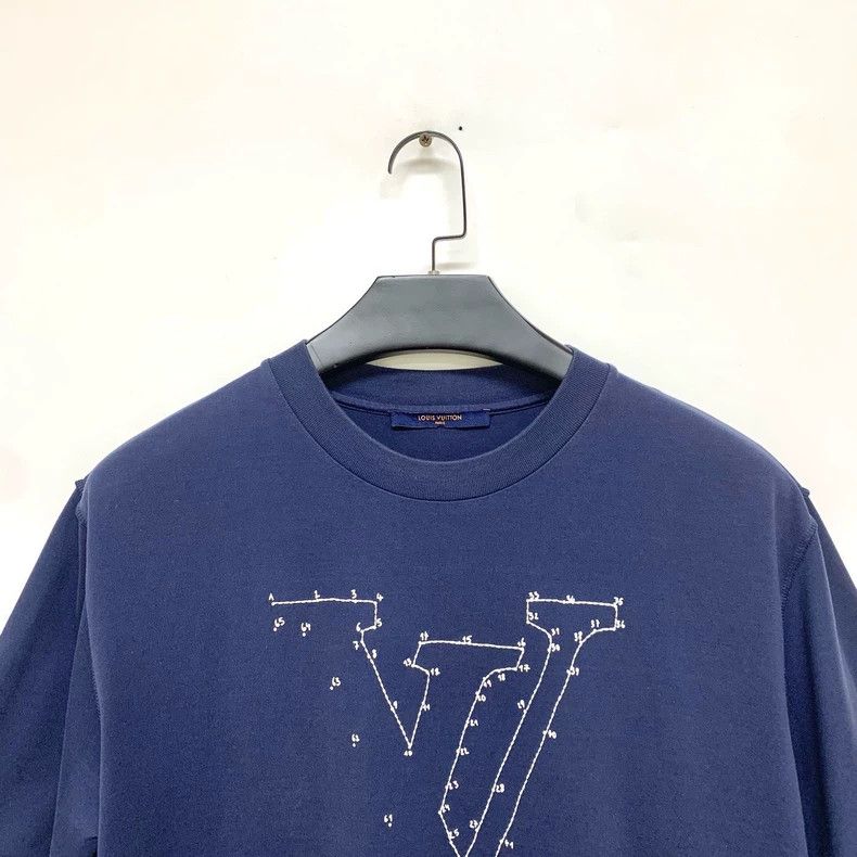 Louis Vuitton Louis Vuitton Blue Lianliankan Short Sleeve Size US XL / EU 56 / 4 - 3 Thumbnail