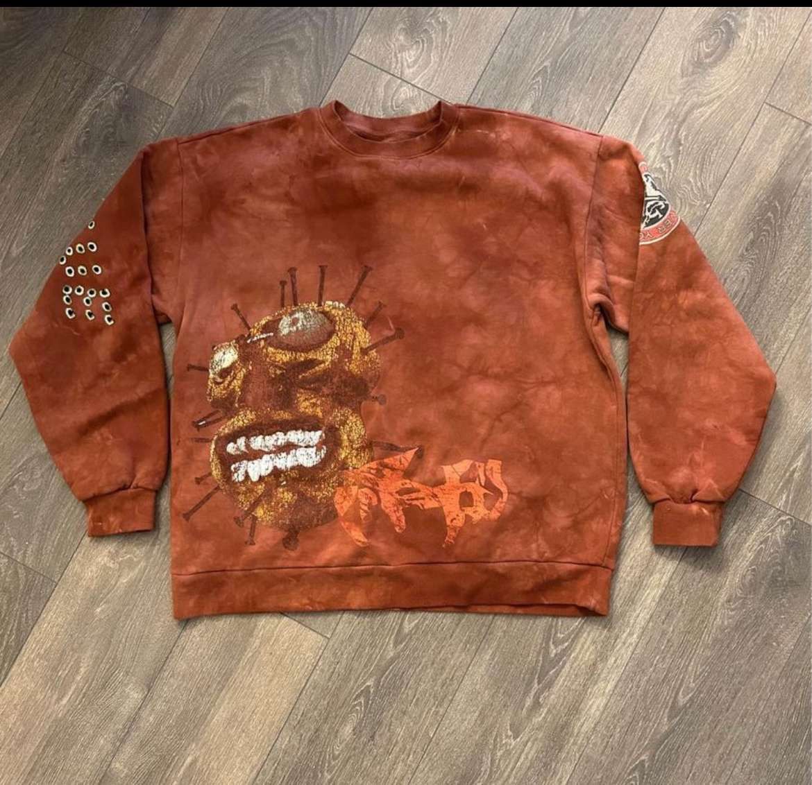 image of Cactus Jack Utopia Tour Crewneck Travis Scott Nike in Brown, Men's (Size XL)