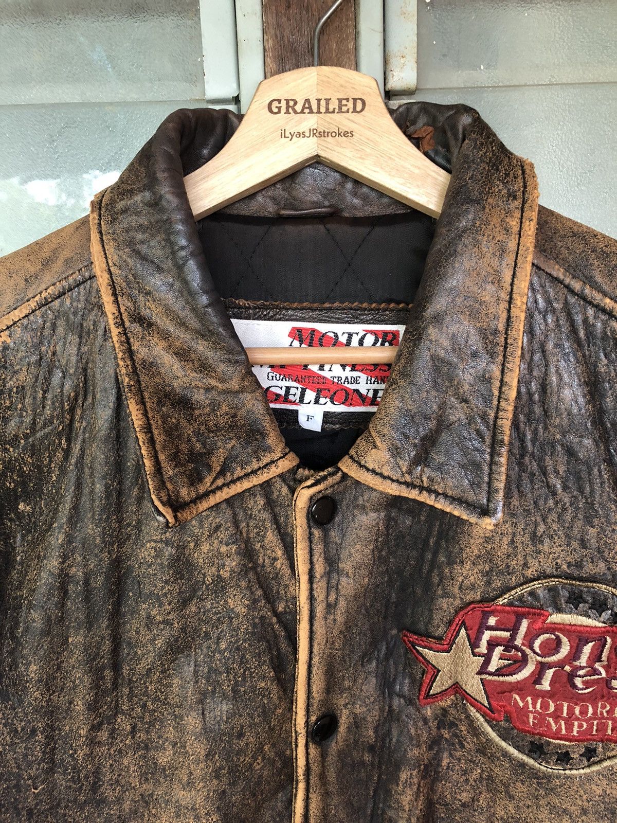 Leather Vintage Honey’s Dream Motorcycles Leather Distressed Jacket Size US L / EU 52-54 / 3 - 15 Thumbnail