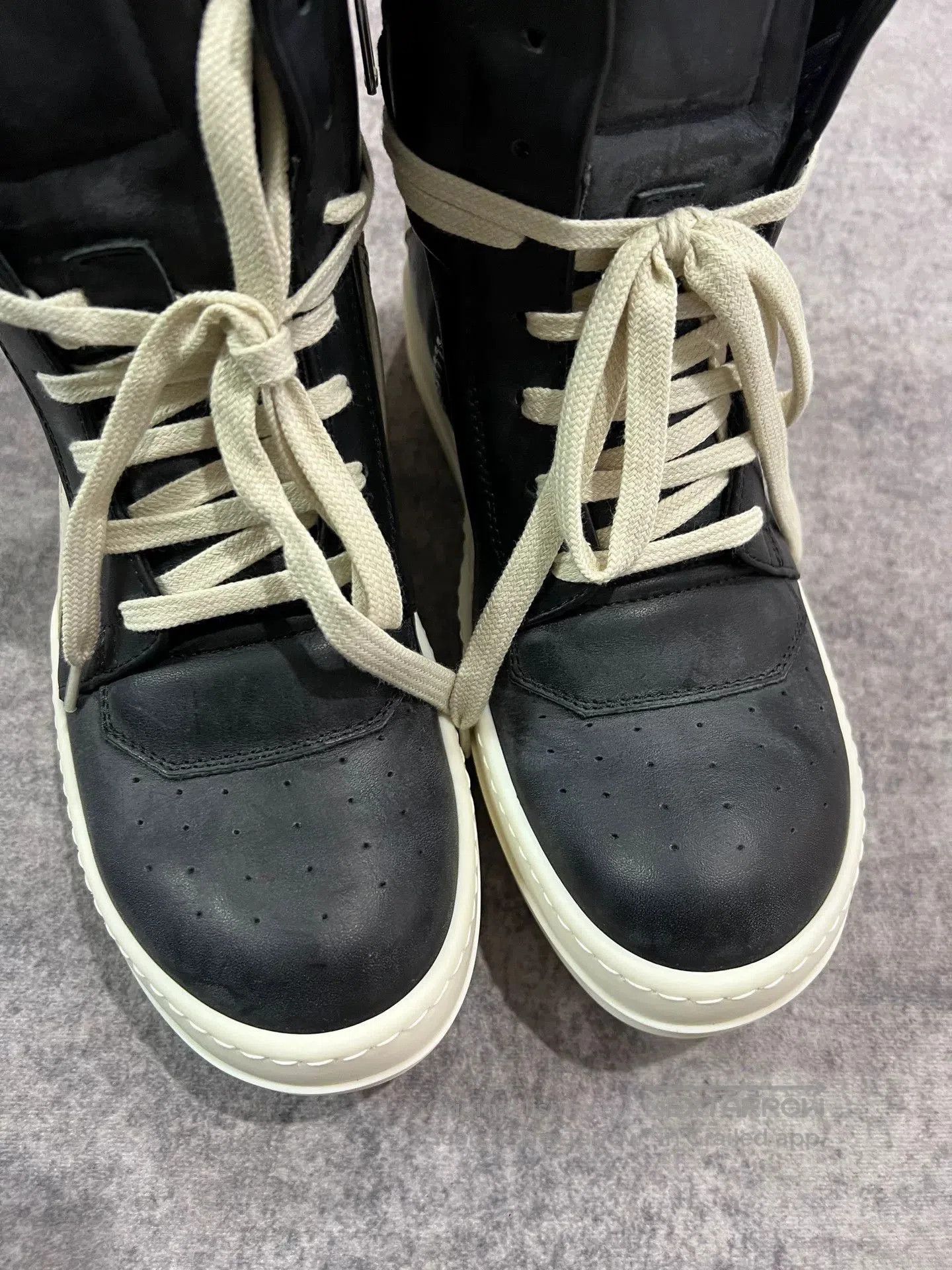 Rick Owens rick owens black and white high. Size US 6.5 / EU 39-40 - 3 Thumbnail