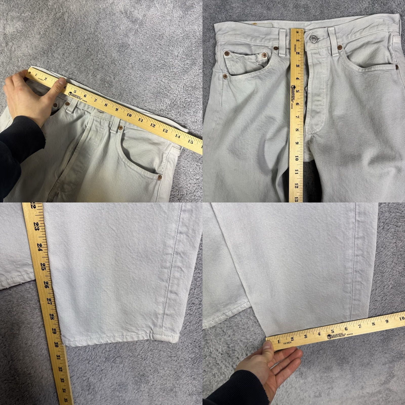 Levi's VINTAGE Levi's 501XX Jeans Men 29x30 USA Made 1995 Button Fly Grunge 90s Gray Size US 31 - 8 Thumbnail