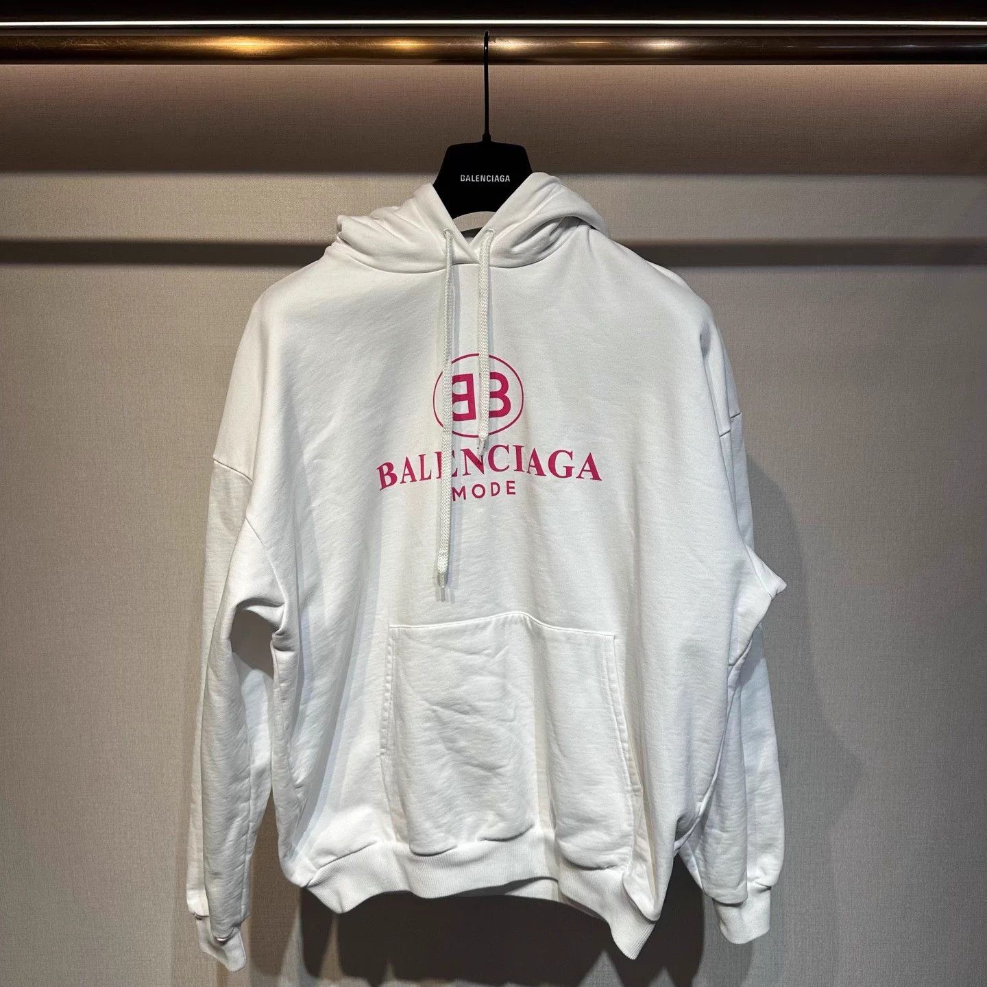 Balenciaga Balenciaga White & Pink BB Hoodie XS New Size US XS / EU 42 / 0 - 1 Thumbnail