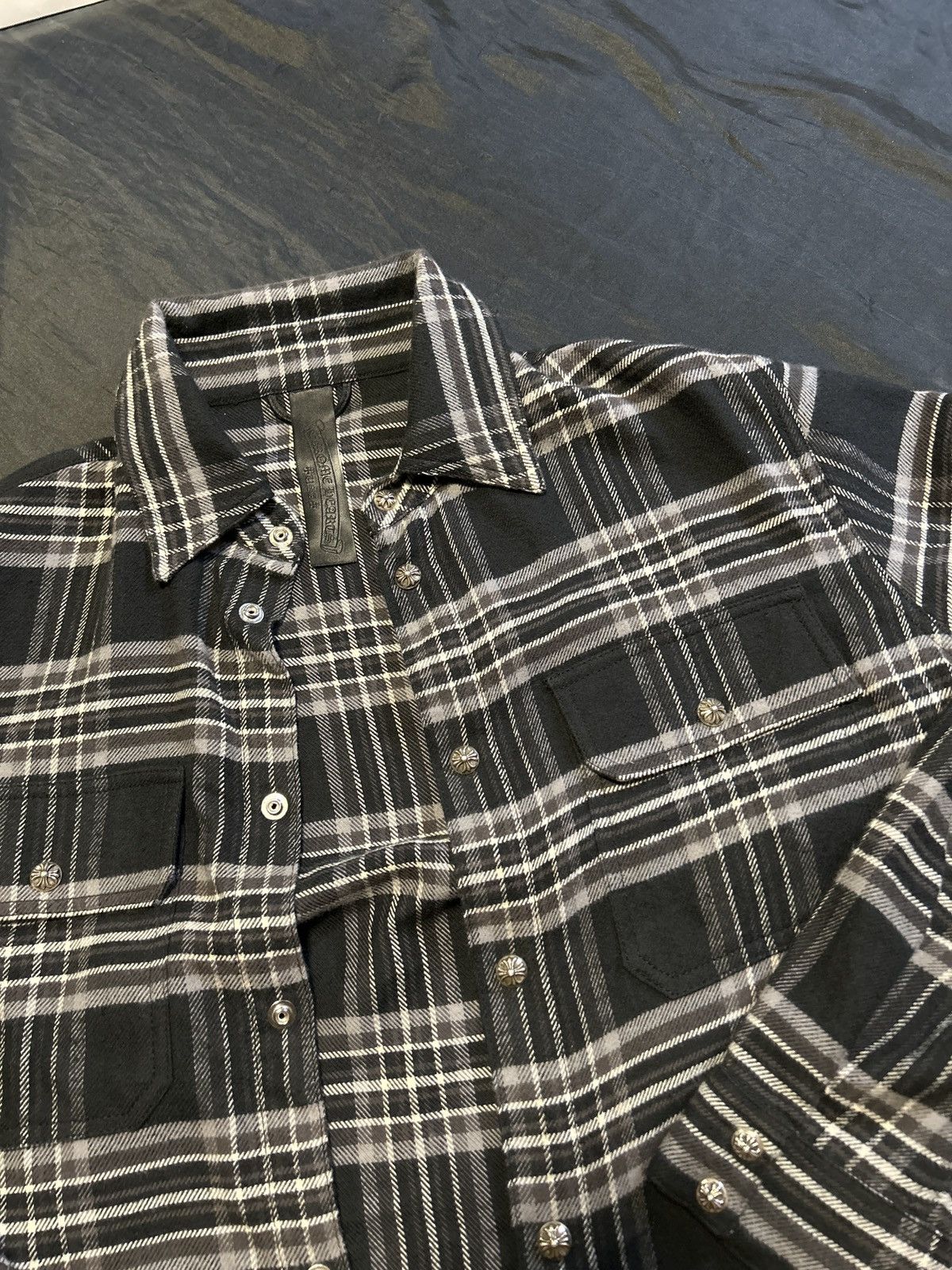 Chrome Hearts Chrome Hearts Black/Grey Plaid Flannel. Size US S / EU 44-46 / 1 - 3 Thumbnail