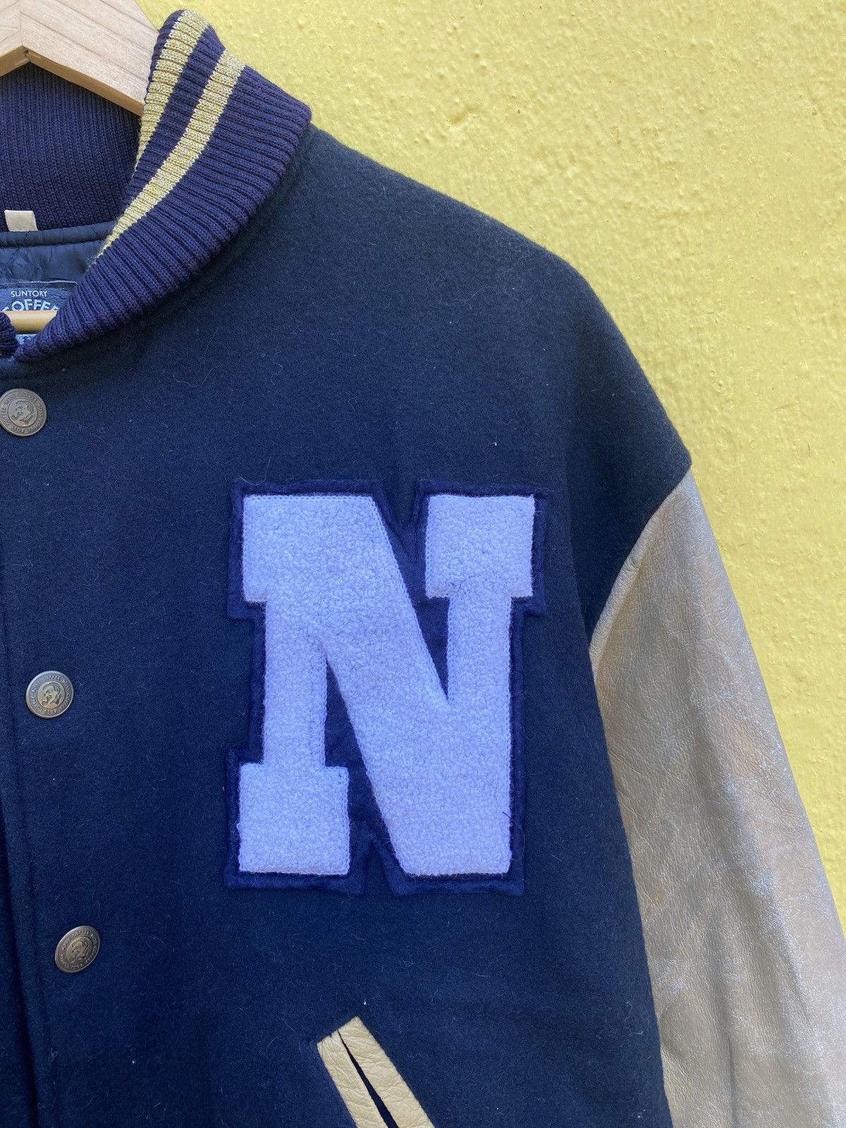 Vintage Vintage Suntory boss coffee varsity wool jacket Size US L / EU 52-54 / 3 - 11 Thumbnail