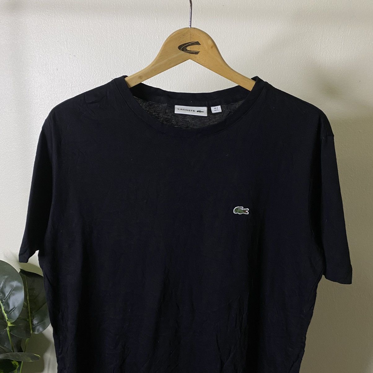 Lacoste Lacoste Essential Black Blank T Shirt Size US M / EU 48-50 / 2 - 2 Thumbnail