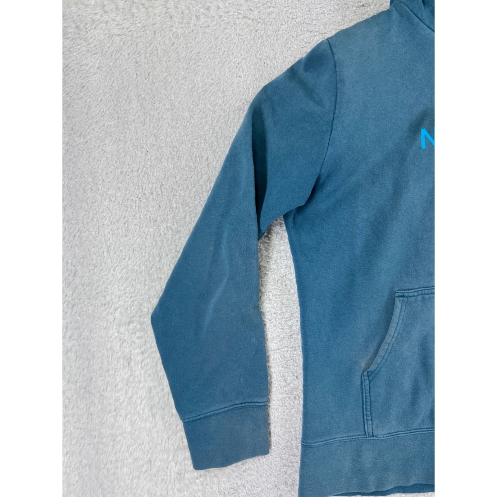 The North Face The North Face Hoodie Women XL Blue Hooded Pullover Cotton Fleece Logo Womens Size XL / US 12-14 / IT 48-50 - 5 Thumbnail