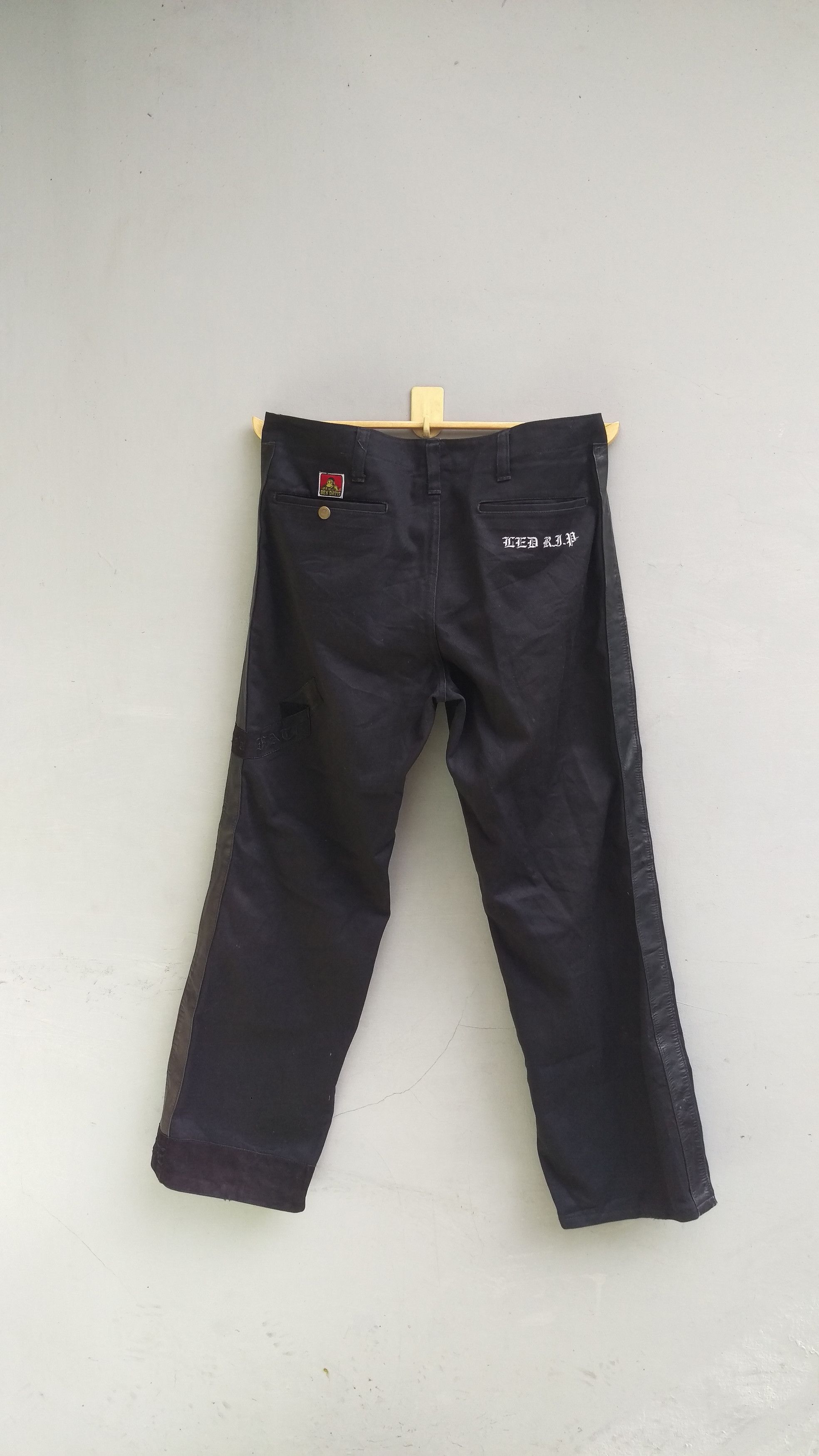 Ben Davis × Japanese Brand Ben davis red kap with line leather pants Size US 32 / EU 48 - 1 Thumbnail