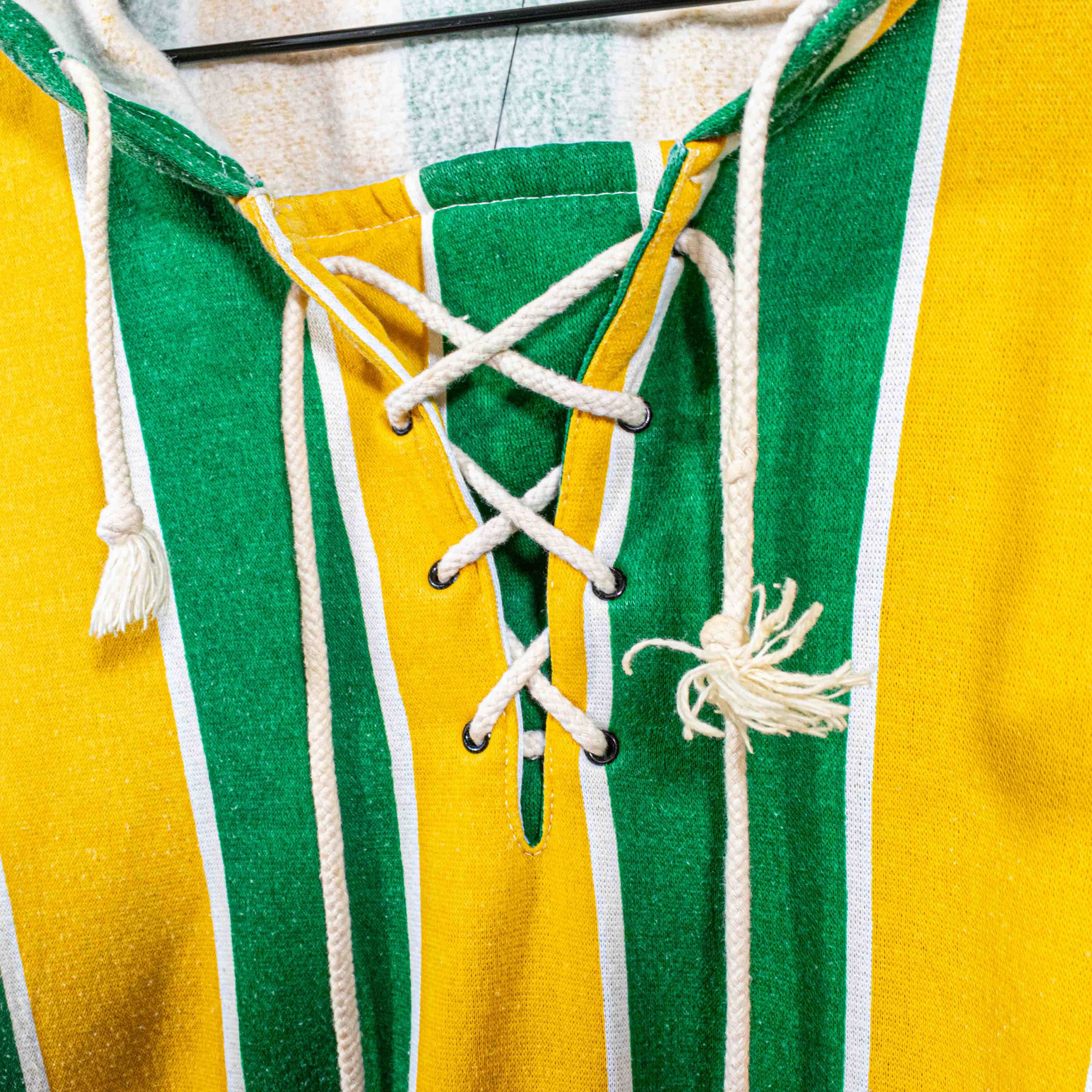 Vintage Striped Hip Hop Pullover Hoodie Sweatshirt VTG 90s Size US M / EU 48-50 / 2 - 7 Thumbnail