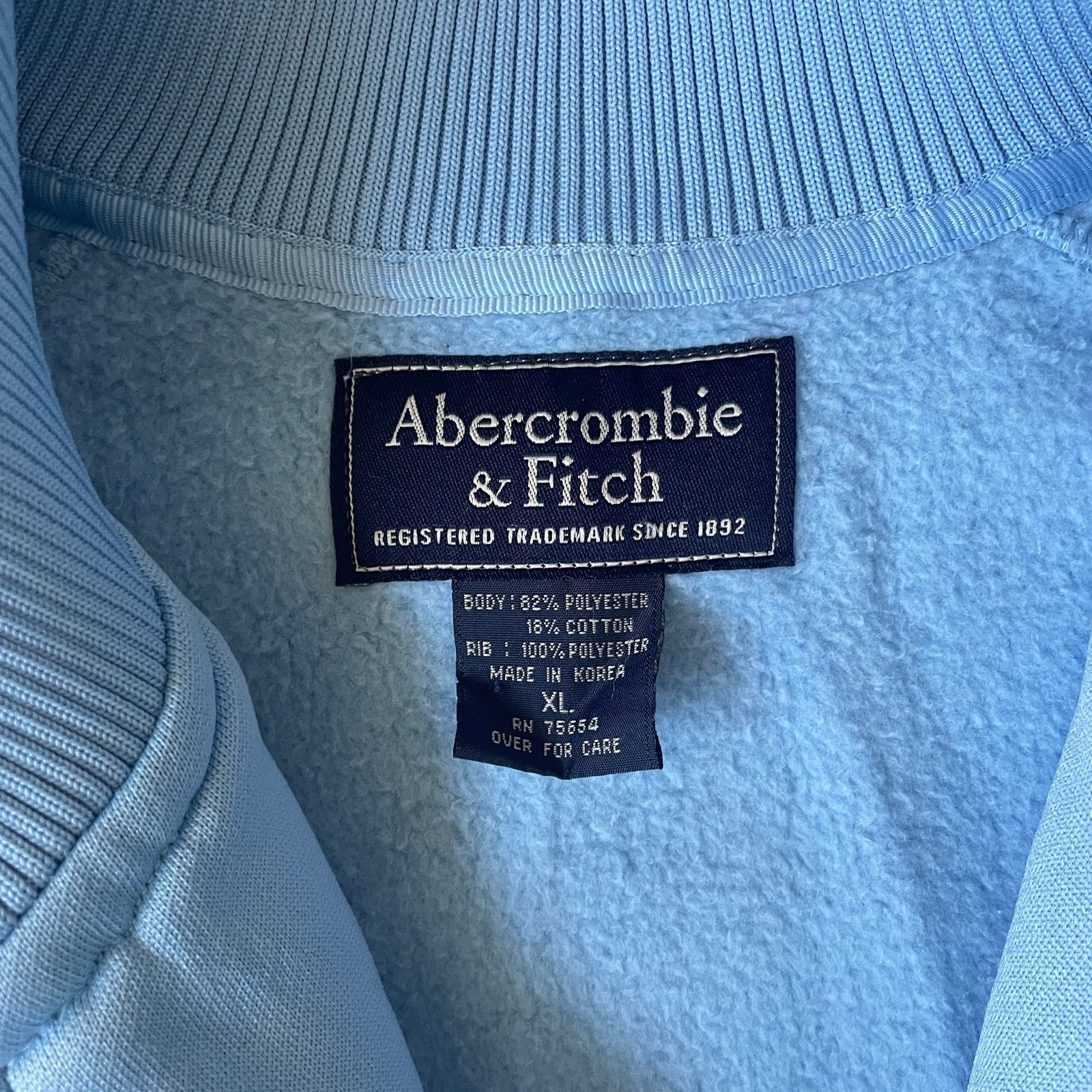 Abercrombie & Fitch Winged A&F Logo Powder Blue Track Jacket | Y2K Vintage XL Size US XL / EU 56 / 4 - 3 Thumbnail