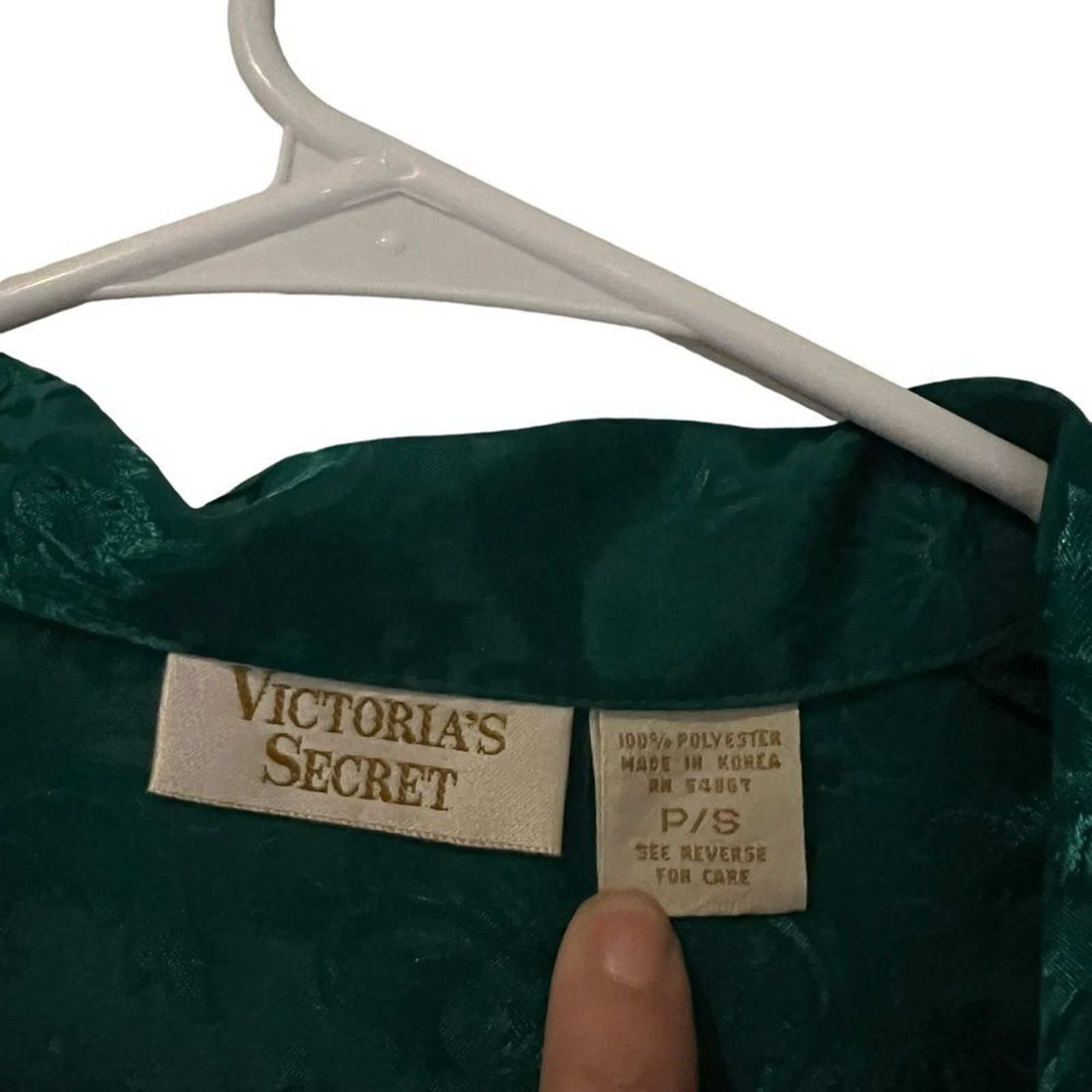 Victoria's Secret Vintage Victoria's Secret Gold Label Sleepshirt Womens Green Size ONE SIZE - 3 Thumbnail