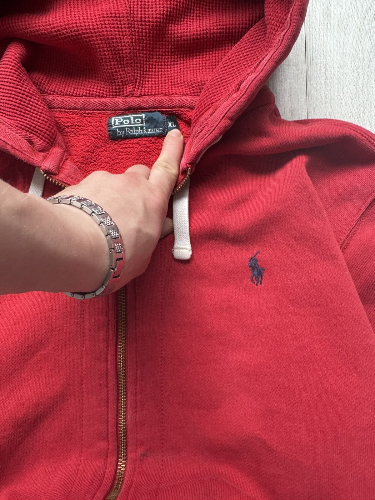 Polo Ralph Lauren Polo Ralph Lauren Red Zip Hoodie Vintage Stritvir Y2K Size US XL / EU 56 / 4 - 5 Thumbnail