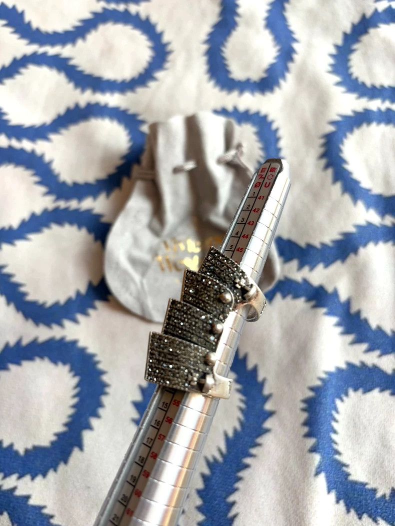 Vivienne Westwood Vivienne Westwood Vintage Gun Black Full Diamond Armor Rin Size ONE SIZE - 3 Thumbnail