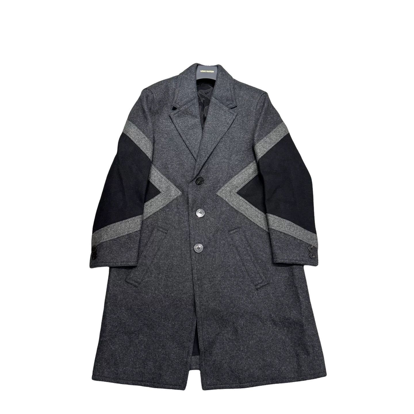 Neil Barrett Neil Barrett Colorblock Wool Heavy Coat 46 Size US S / EU 44-46 / 1 - 1 Thumbnail