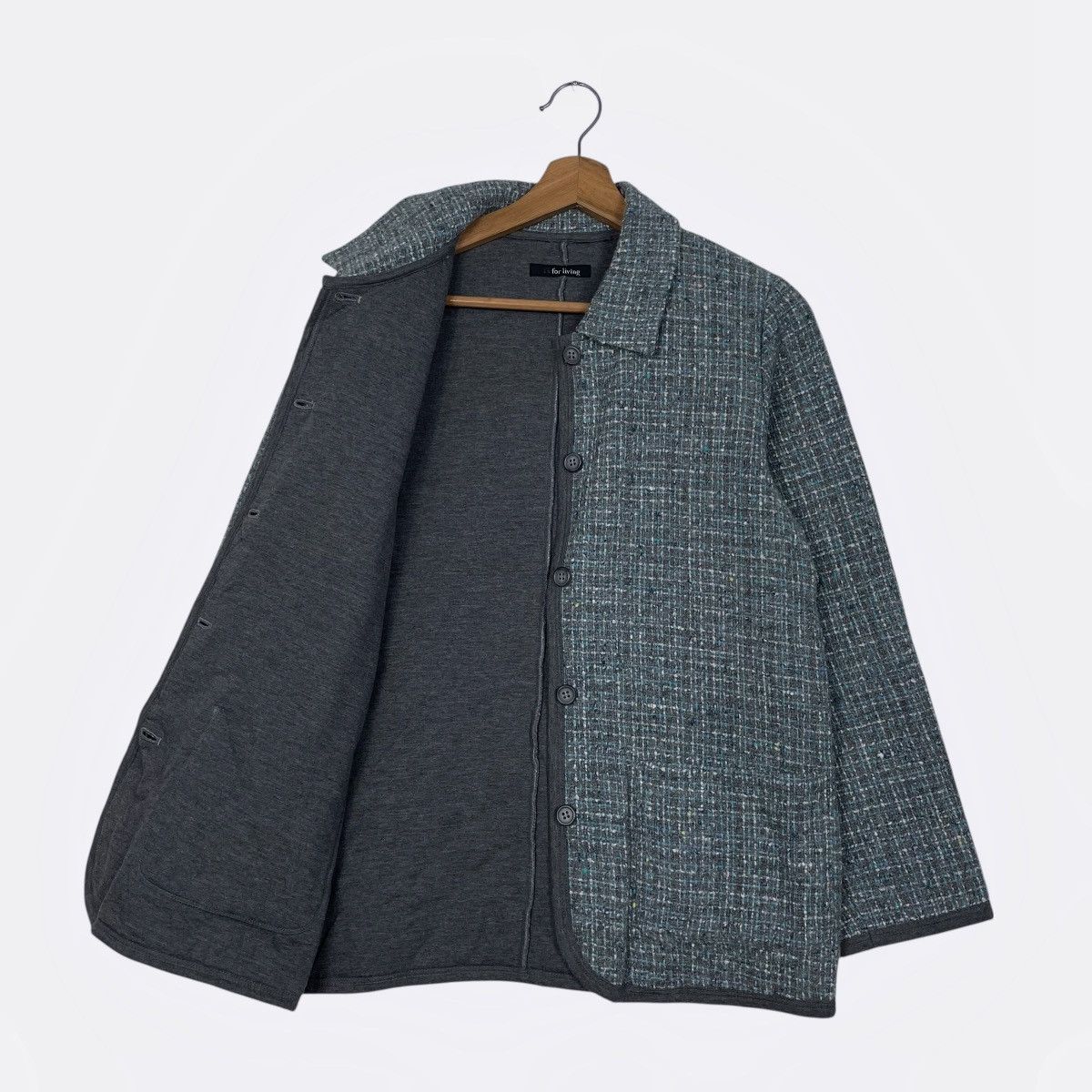 Yohji Yamamoto Yohji Yamamoto Y’s For Living Tweed Wool Jacket Size M / US 6-8 / IT 42-44 - 9 Thumbnail