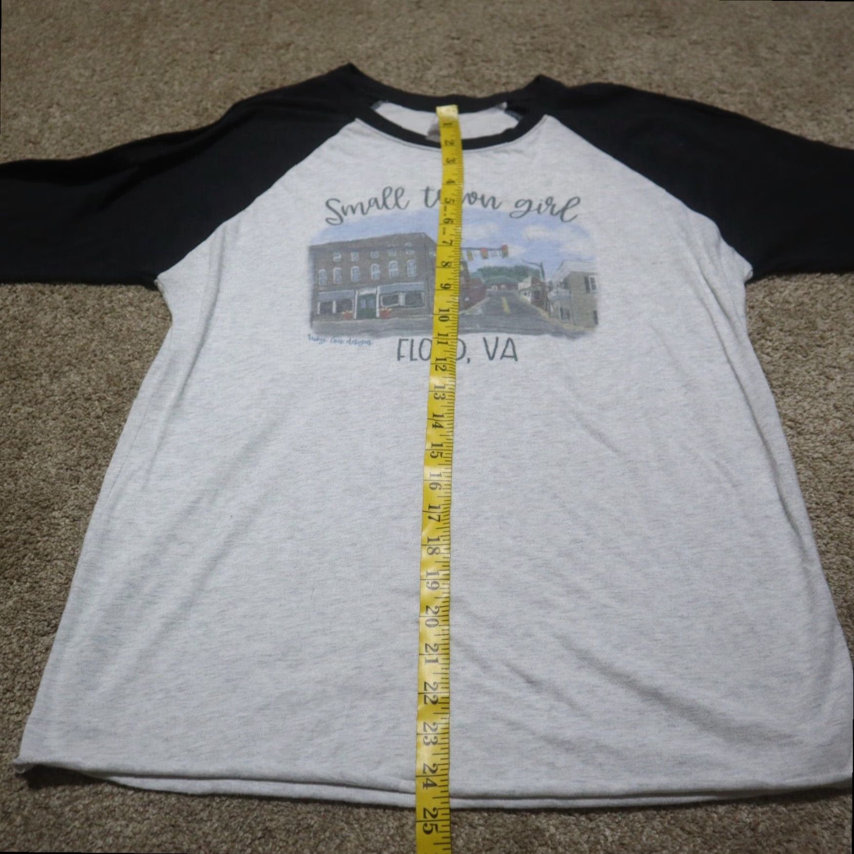 Vintage Floyd Virginia "Small Town Girl" Graphic Tee Women's Medium White Cotton T-Shirt Size M / US 6-8 / IT 42-44 - 5 Thumbnail