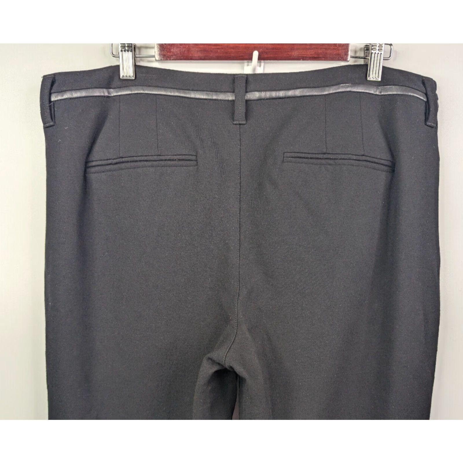 NYDJ NYDJ Slim Trouser Ponte Knit Pants Size 14 Black Nip Tuck Technology Slimming Size 36" / US 14 / IT 50 - 6 Thumbnail