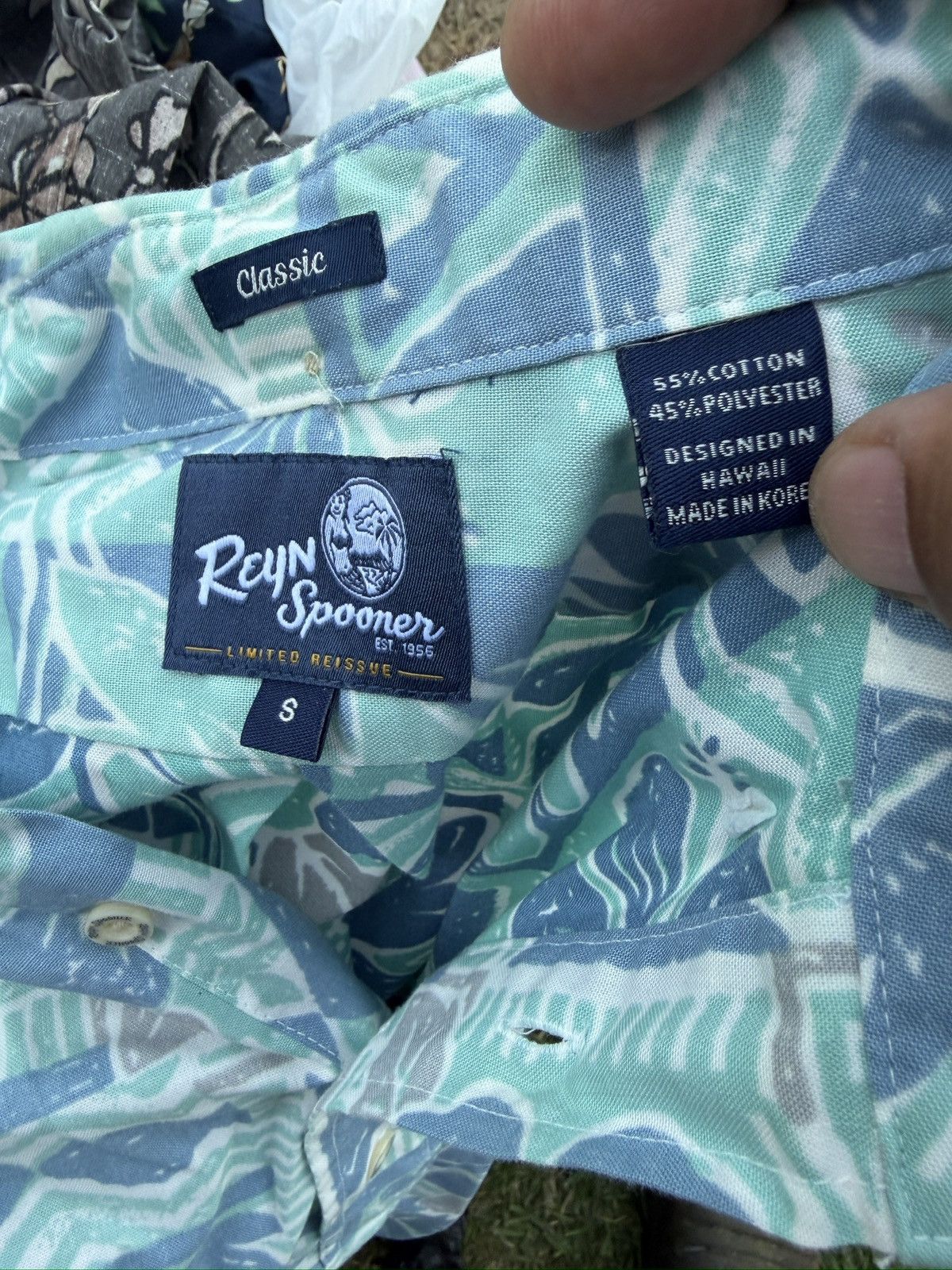 Reyn Spooner PreOwned Reyn Spooner Green/Blue Hawaiian Print Men's S Size US S / EU 44-46 / 1 - 4 Thumbnail