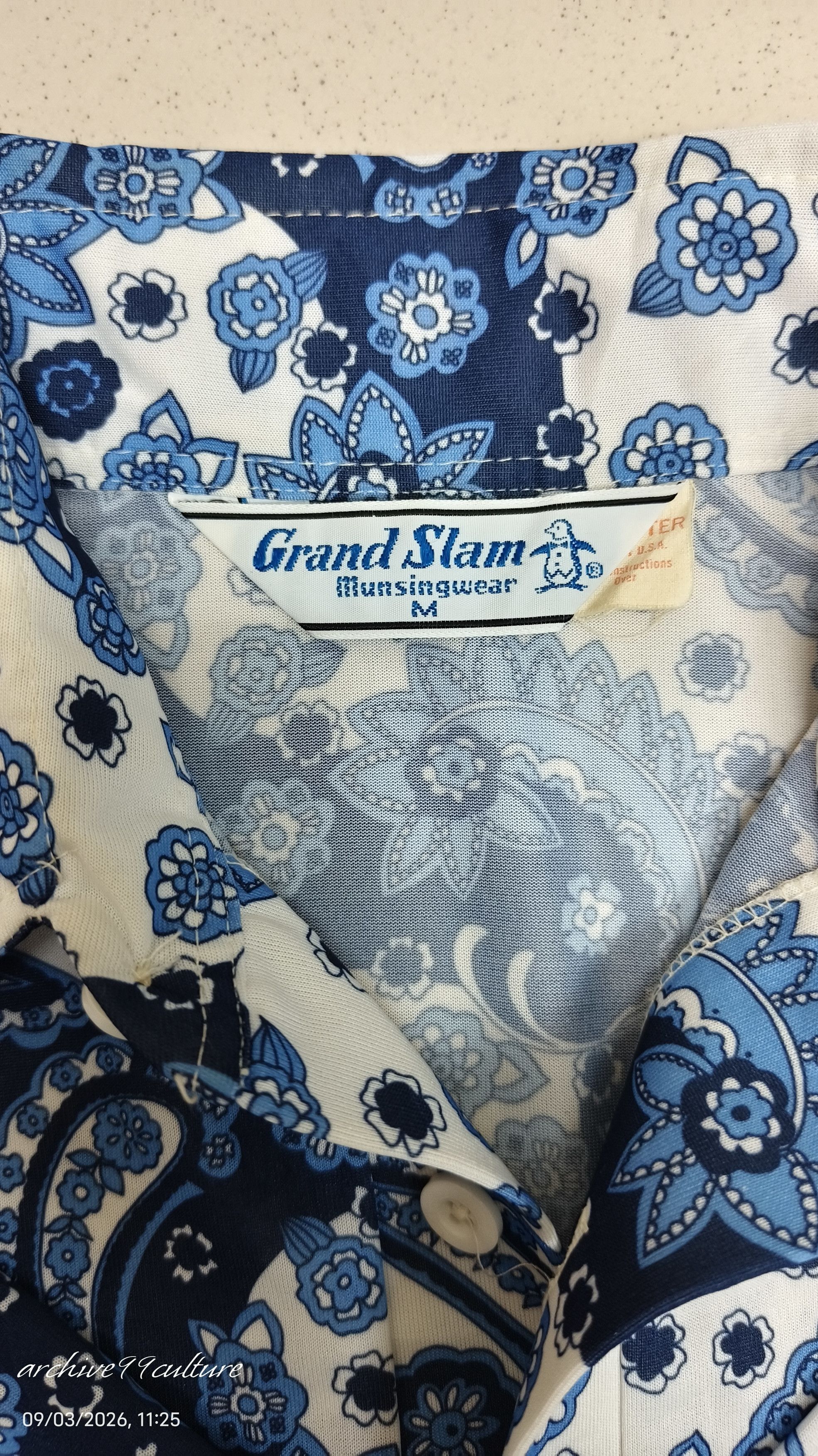 Grand Slam Vintage 70s Grand Slam Munsingwear Paisley Shirt USA Size US M / EU 48-50 / 2 - 3 Thumbnail