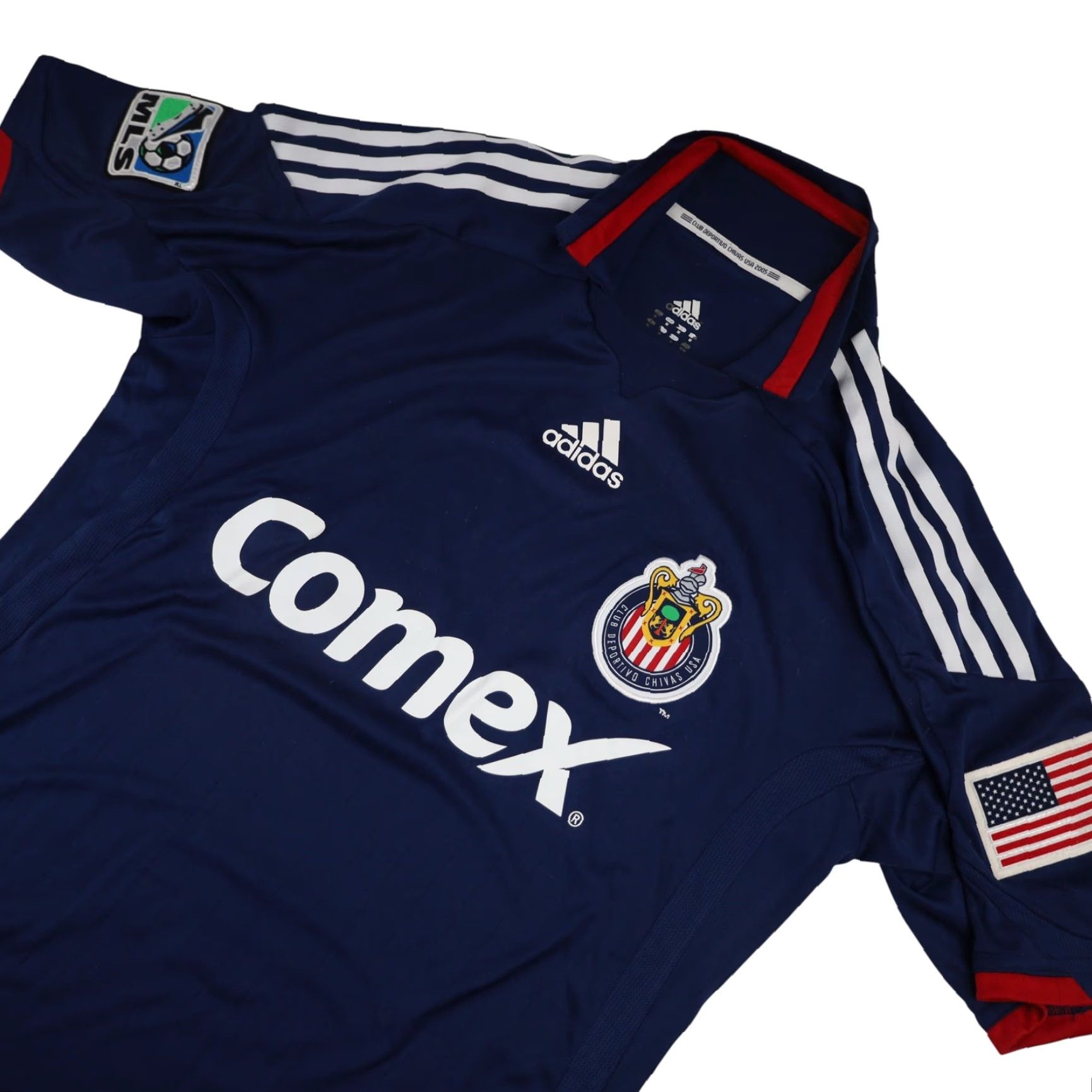 Adidas VINTAGE 2009 Adidas Club Deportivo Chivas USA Soccer Jersey Blue M Mens Size US M / EU 48-50 / 2 - 2 Thumbnail