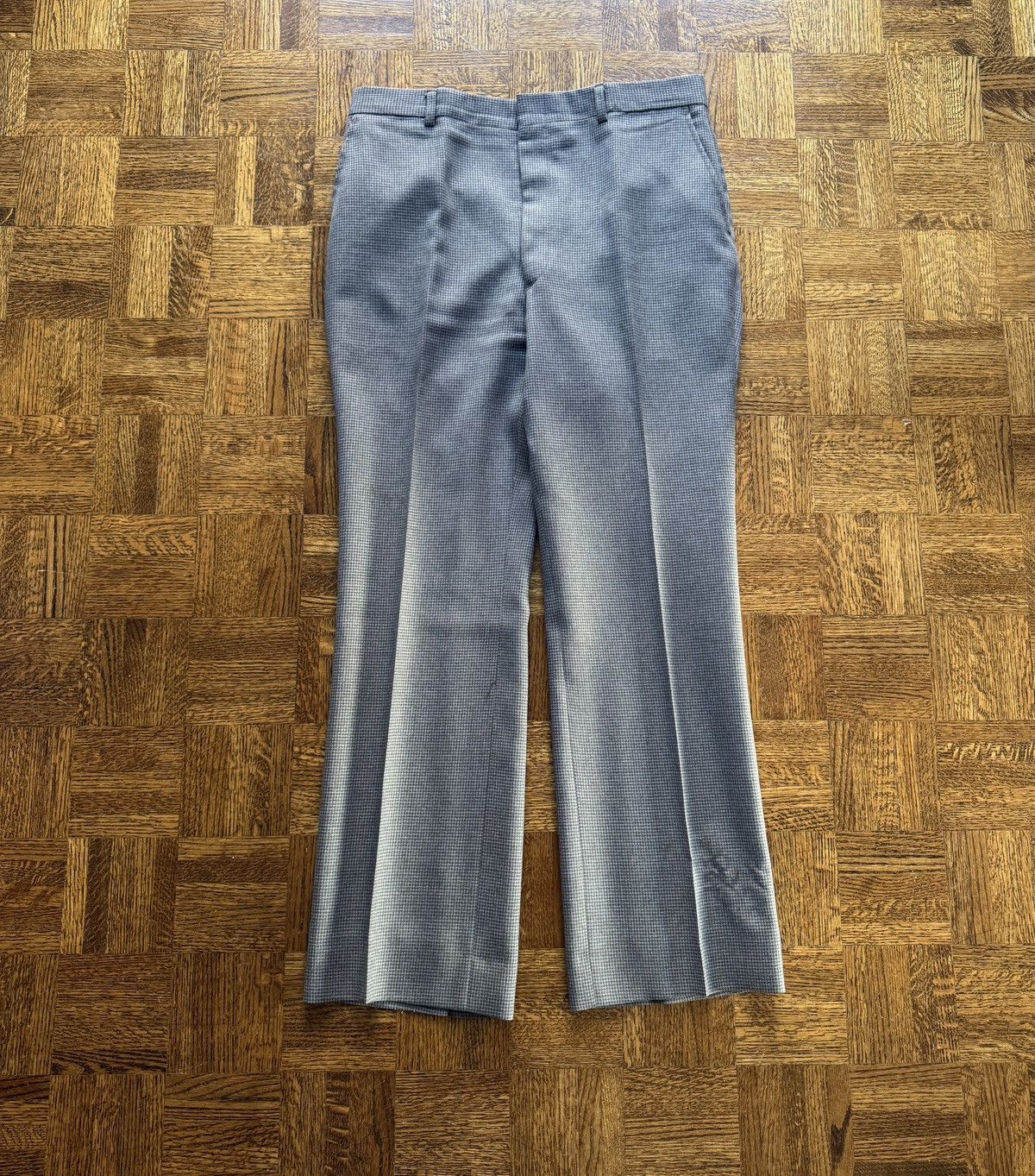 Vintage Vintage 70s Flared Houndstooth Trousers Size US 35 - 1 Thumbnail