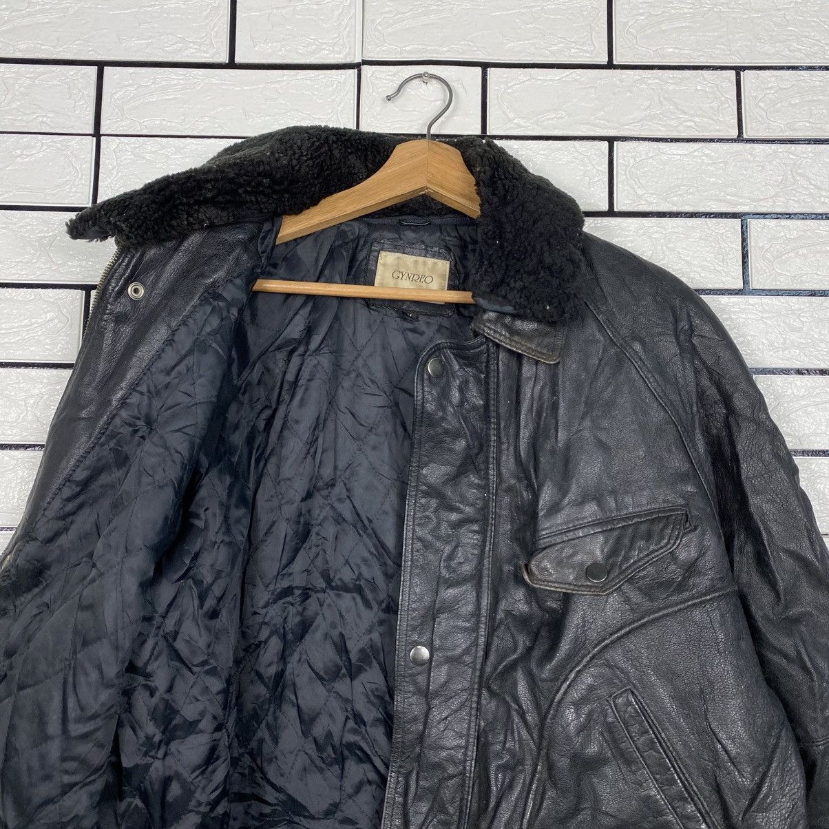 Japanese Brand 📌Vintage Fly Leather Jacket Blanket Gynreo Issey Miyake Size US M / EU 48-50 / 2 - 13 Thumbnail