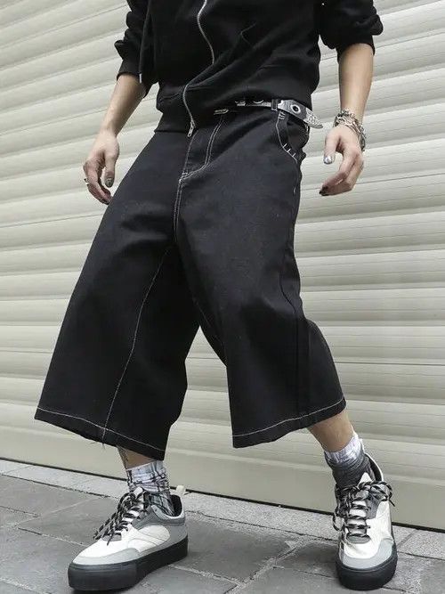 Jean VINTAGE Y2K DRIP denim shorts jorts Size US 34 / EU 50 - 2 Thumbnail
