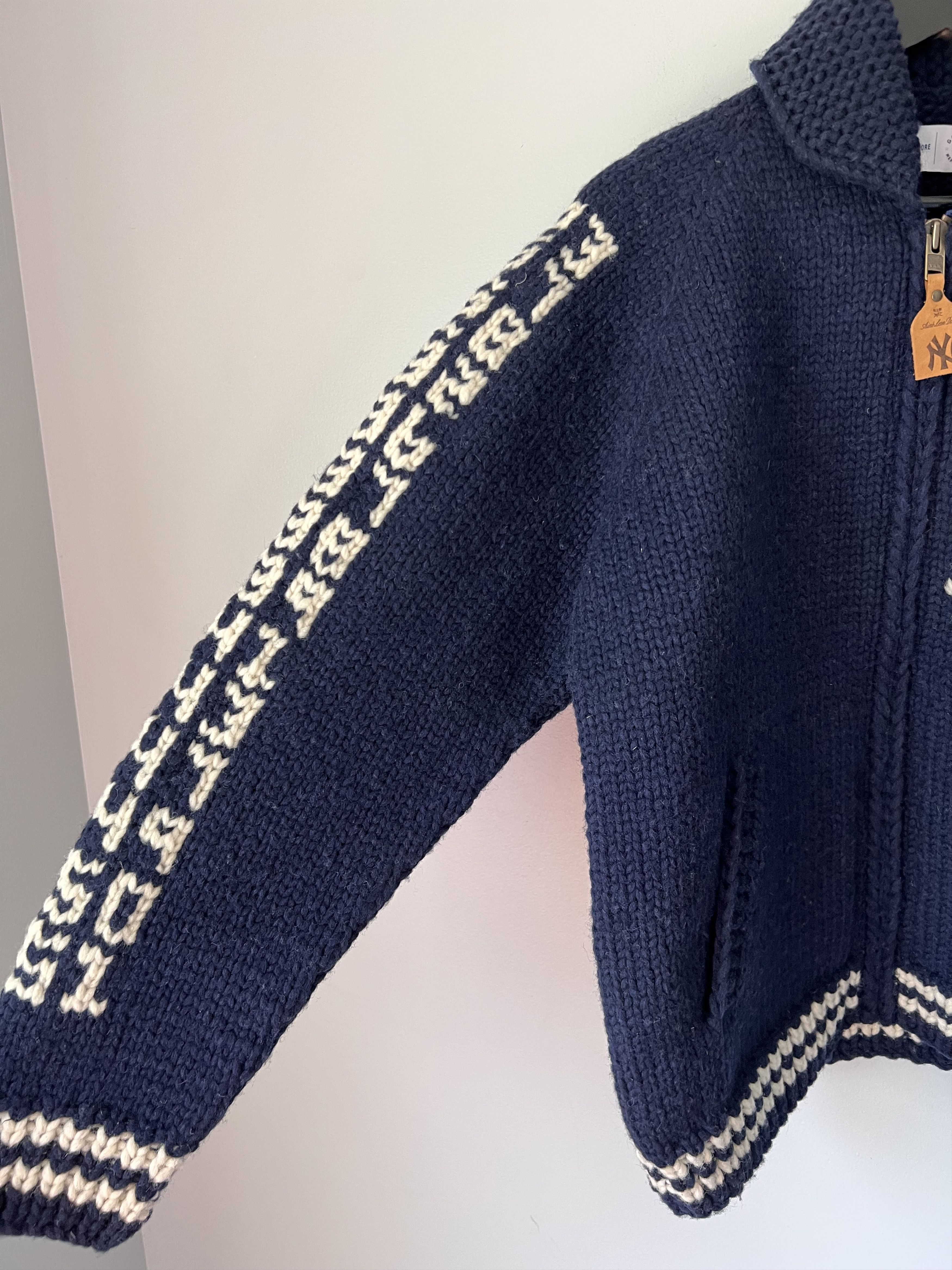 Aime Leon Dore Aime Leon Dore New York Yankees Hand Knit Sweater in Navy Size US L / EU 52-54 / 3 - 4 Thumbnail