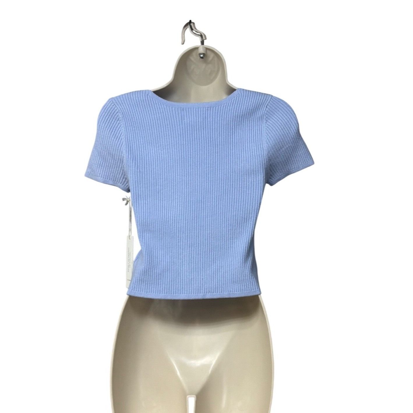 Other The Prairie "Coquette" Baby blue Short Sleeve Cropped Sweate Size L / US 10 / IT 46 - 9 Thumbnail
