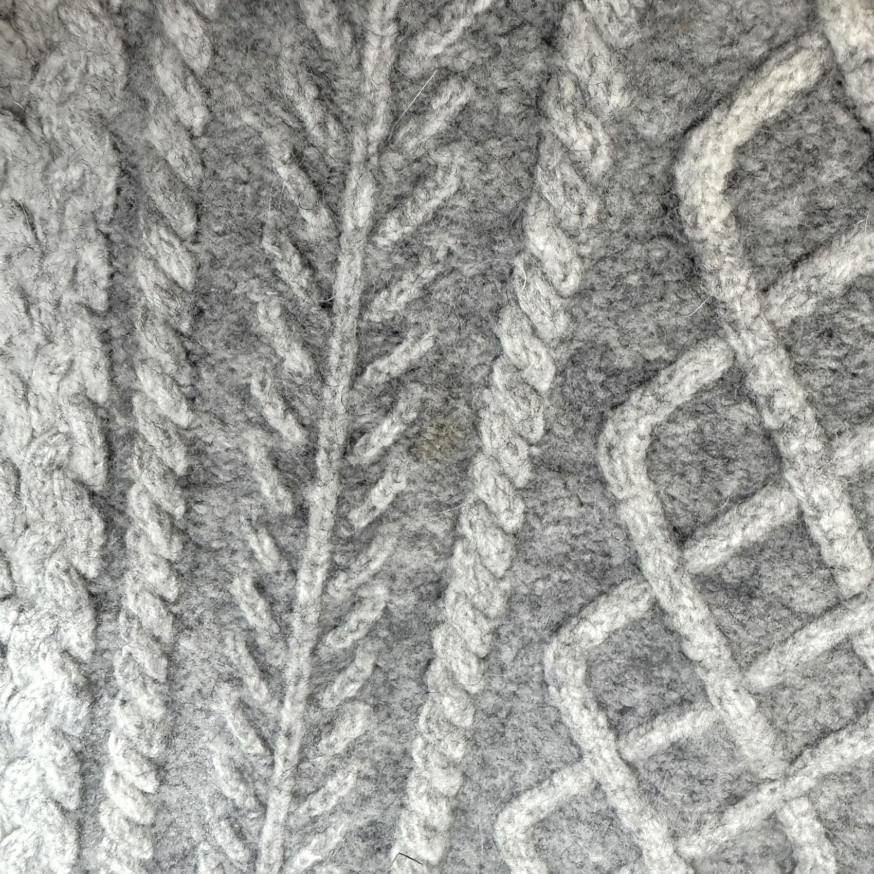 Vintage L.L. Bean Sweater Womens L Gray Mock Neck Cable Knit Wool Angora Pullover Size L / US 10 / IT 46 - 6 Thumbnail