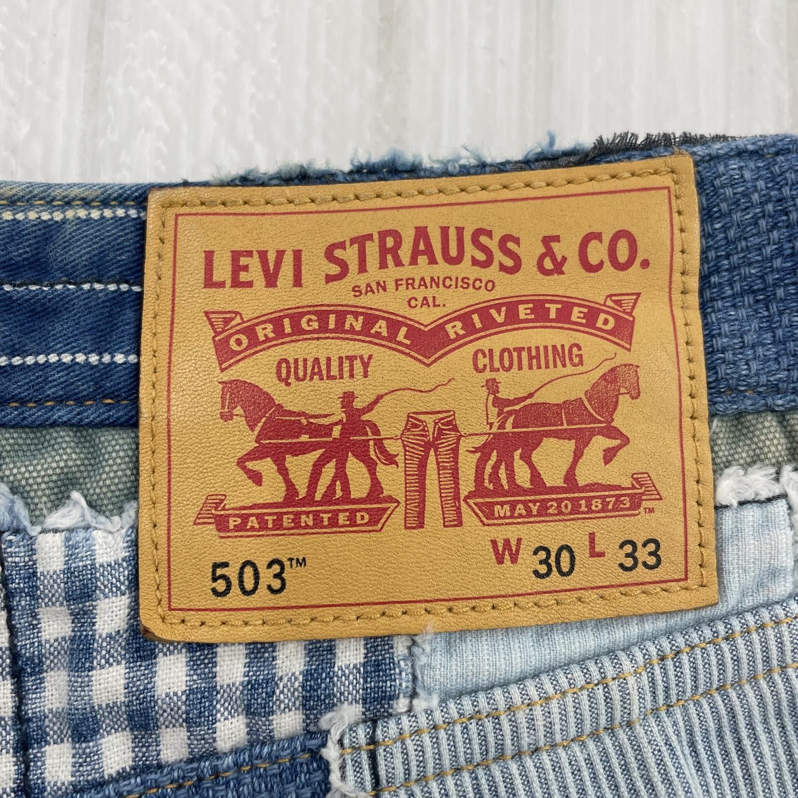 Junya Watanabe × Levi's JUNYA WATANABE x LEVI's 503 Patchwork Denim Pants Blue XS Size US 30 / EU 46 - 6 Thumbnail