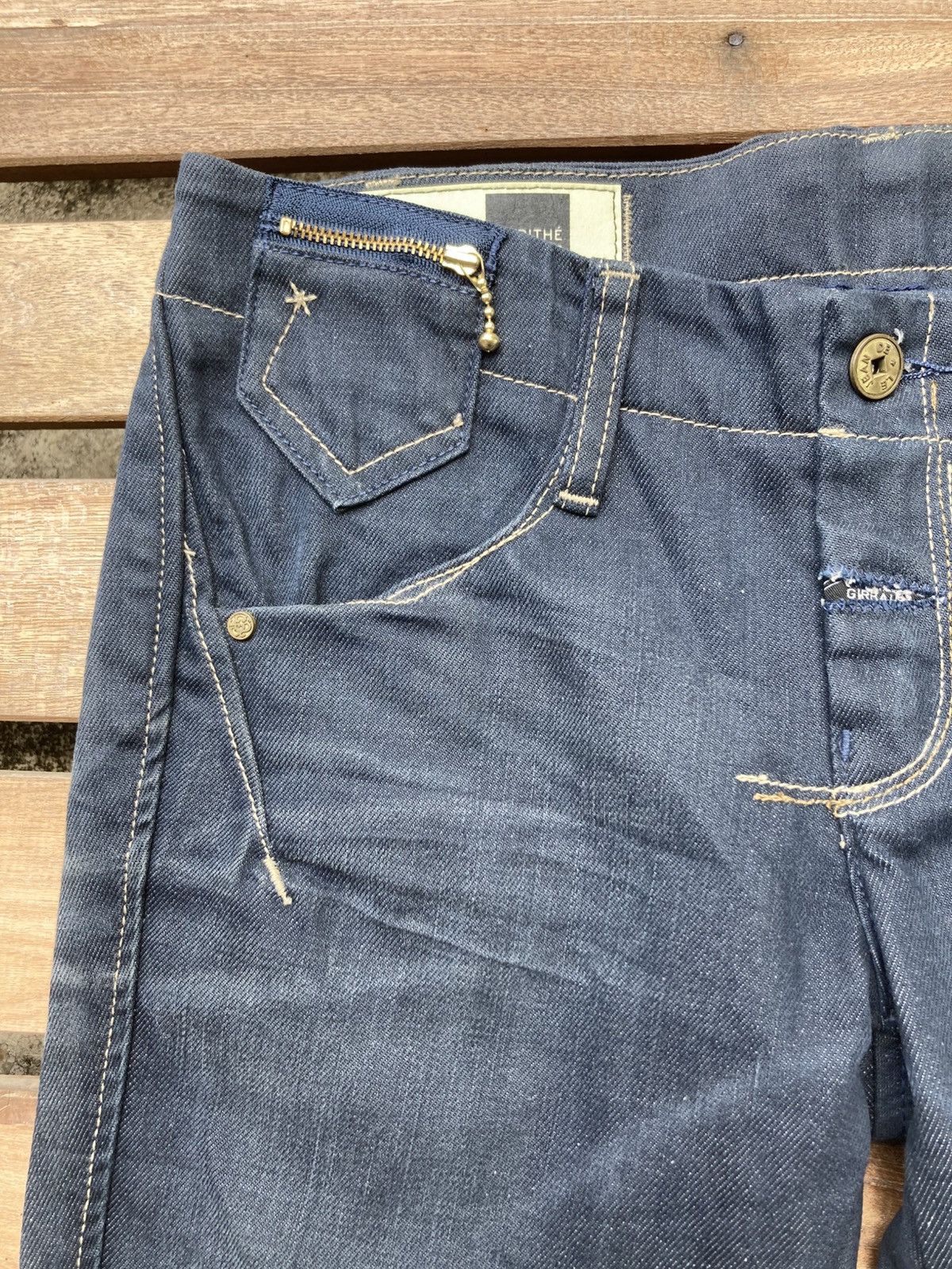 Marithe + Francois Girbaud Le Jean De Marithe Francois Girbaud Flare Blue Star Jeans Size 30" / US 8 / IT 44 - 7 Thumbnail