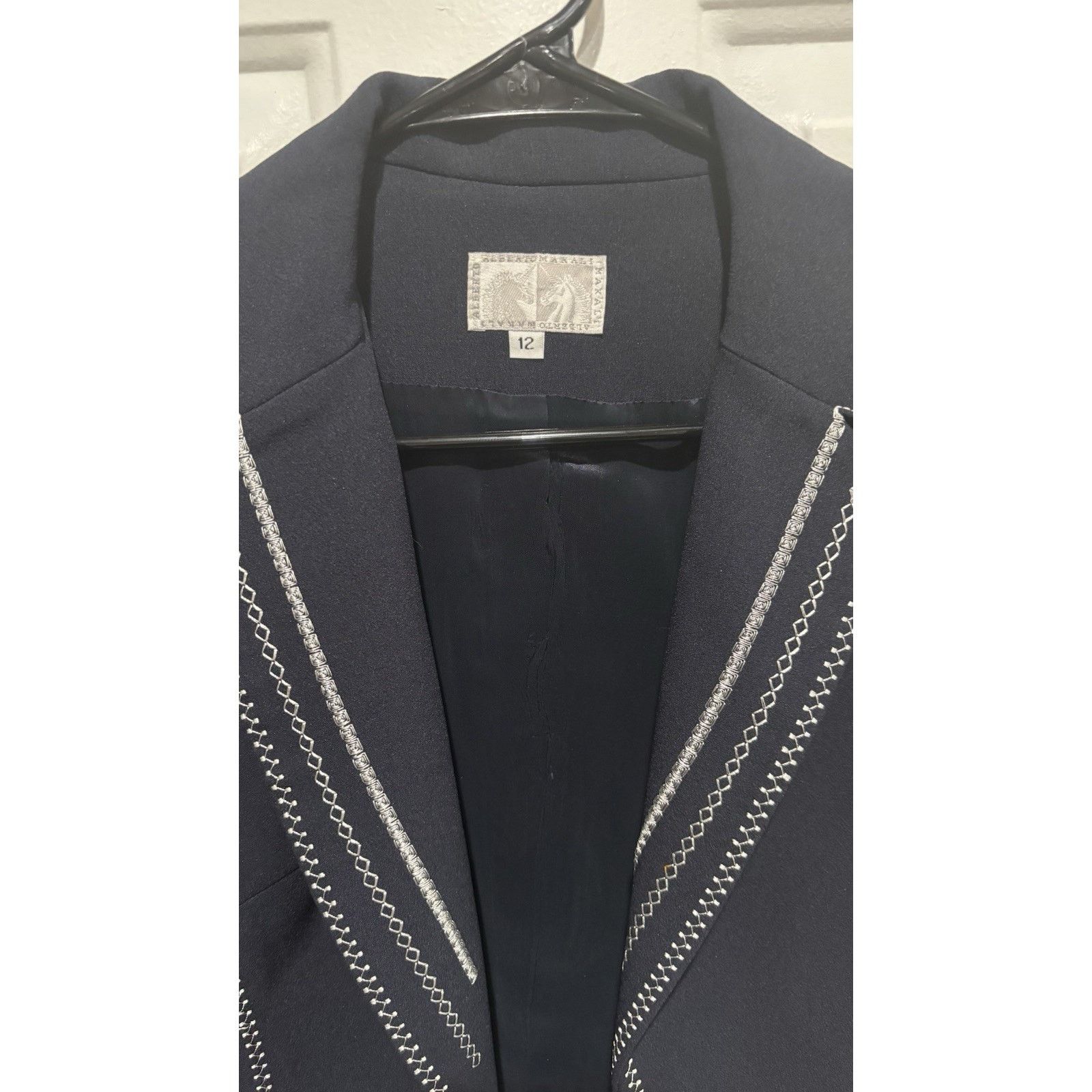 Alberto Alberto Malaki Blue Blazer Size 12 Size XL / US 12-14 / IT 48-50 - 2 Thumbnail
