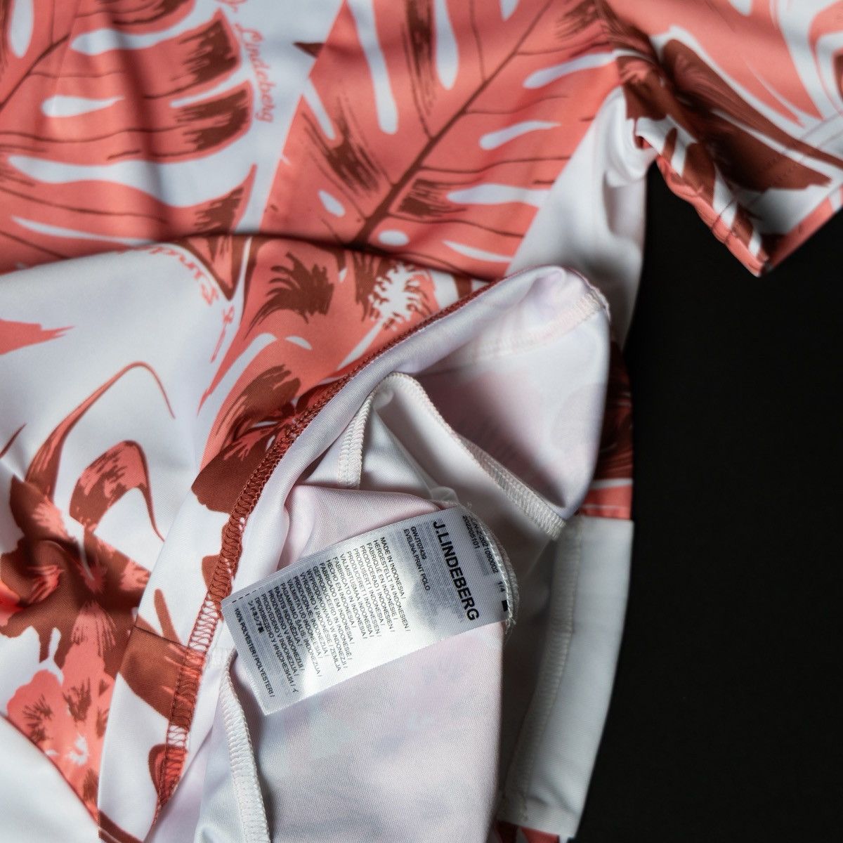 J.Lindeberg J.Lindeberg Womens Polo Shirt Floral Pink White Short Sleeve Size S / US 4 / IT 40 - 8 Thumbnail