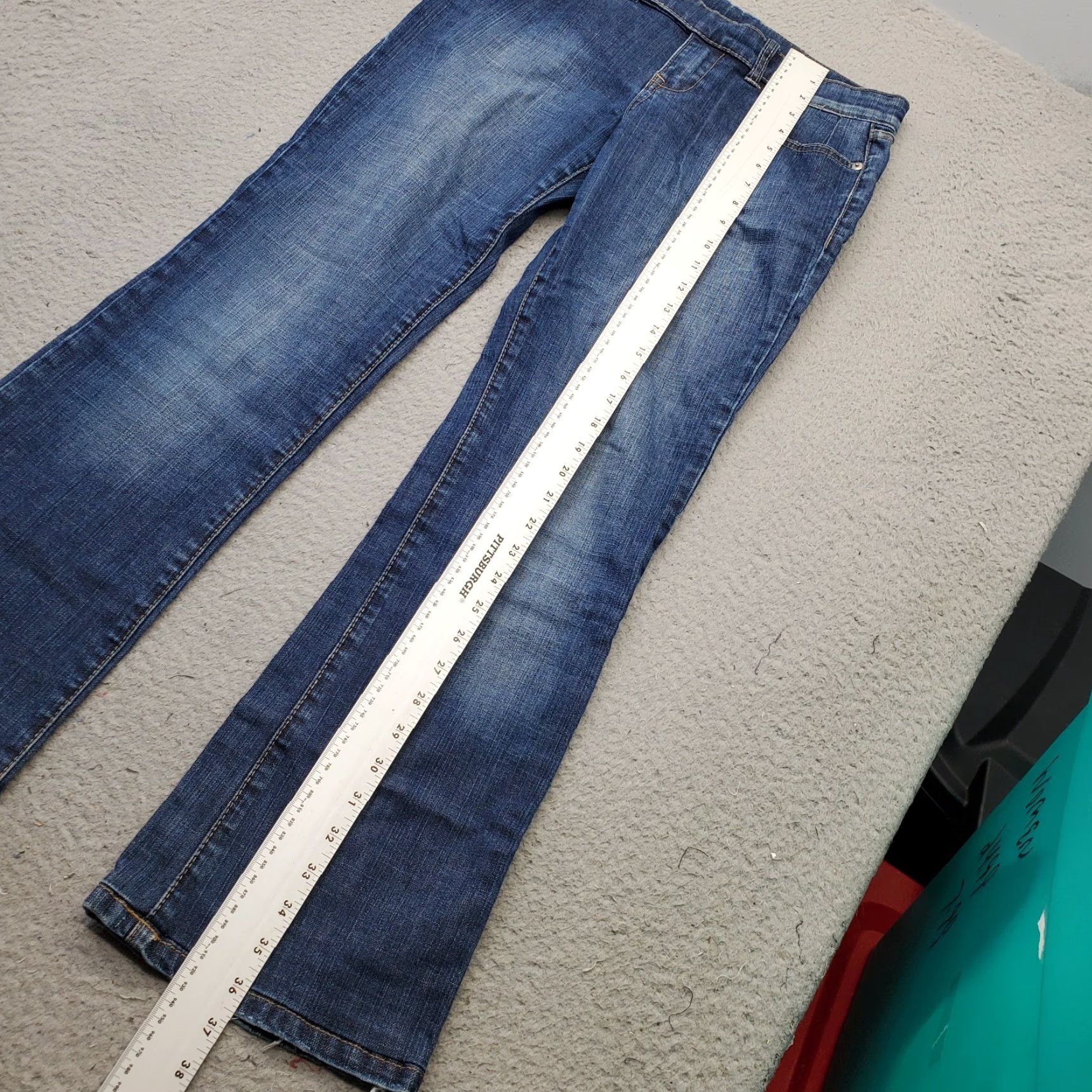Denime Buffalo Bootcut Jeans Women's Blue Denim Flat Front Button Fly Womens Jeans Size 30" / US 8 / IT 44 - 4 Thumbnail
