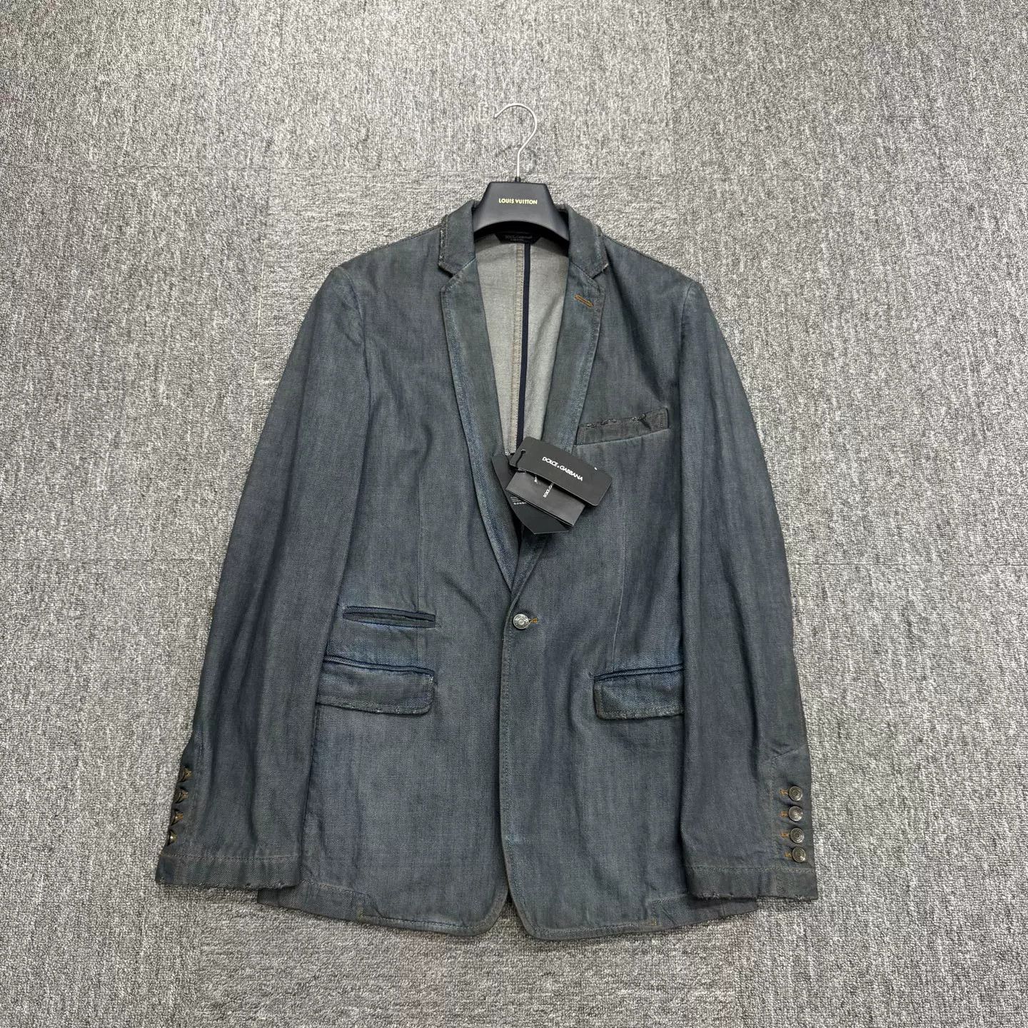 Dolce & Gabbana DG Distressed Denim Blazer Size US S / EU 44-46 / 1 - 1 Thumbnail