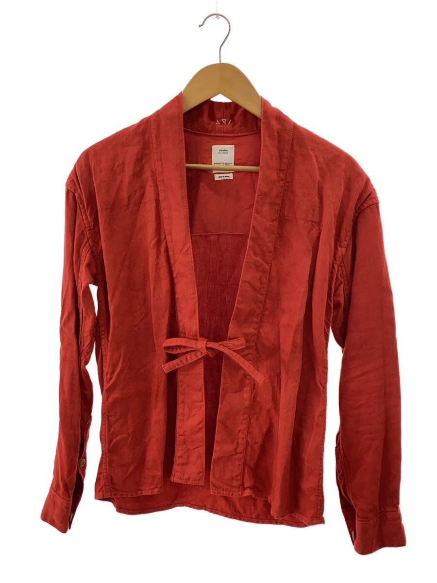 Visvim Red Linen Long-sleeved Shirt Ramo Size US S / EU 44-46 / 1 - 2 Thumbnail