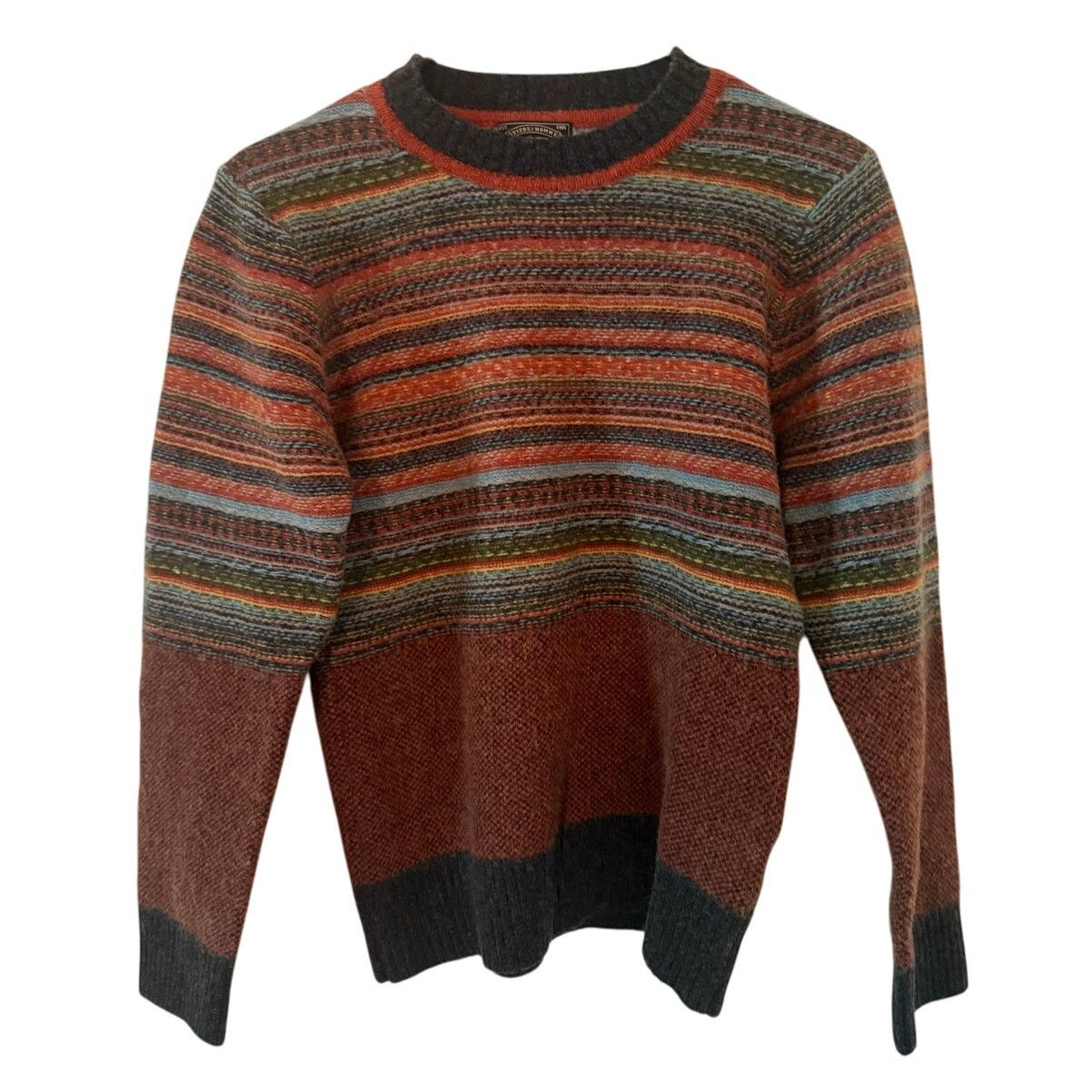 Japanese Brand 291295=HOMME Wool Blend Multicolor Striped Sweater Size US S / EU 44-46 / 1 - 1 Thumbnail