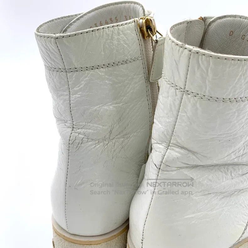 Chanel Chanel White double C lace-up thick-heeled boots Martin bo Size US 6 / IT 36 - 8 Thumbnail