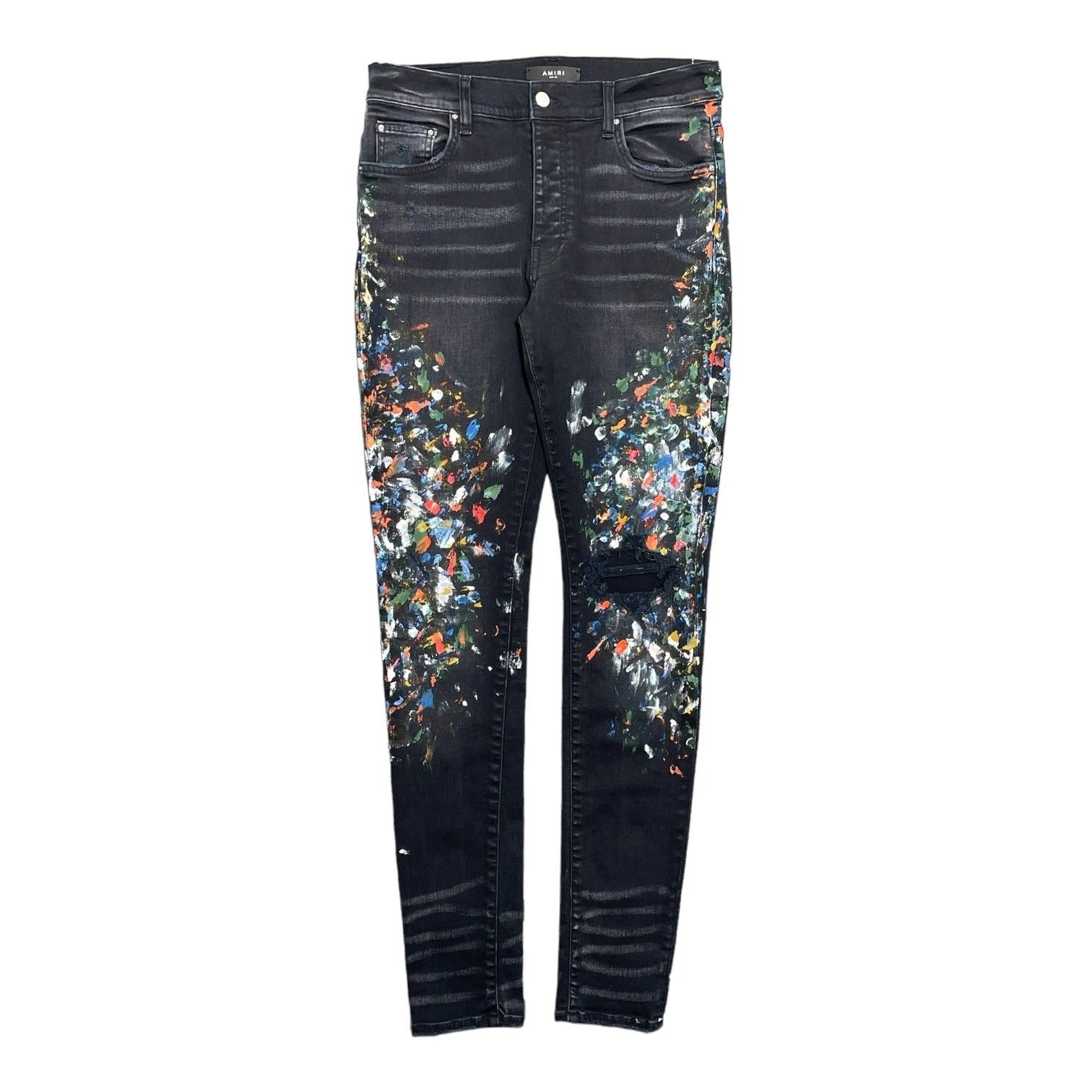 image of Amiri Skinny Painter Jeans Aged Black, Men's (Size 33)