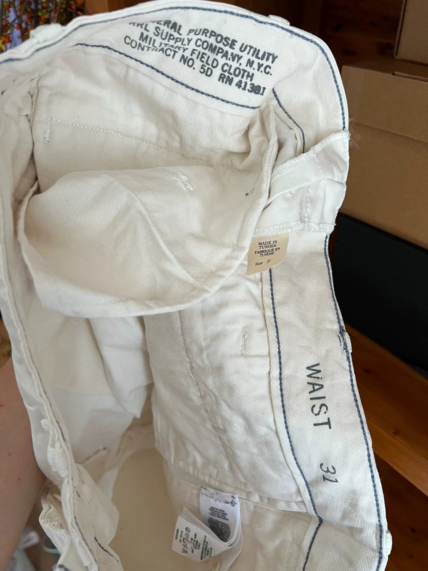 RRL Ralph Lauren RRL Double RL Vintage White Work Shorts Size US 31 - 8 Thumbnail