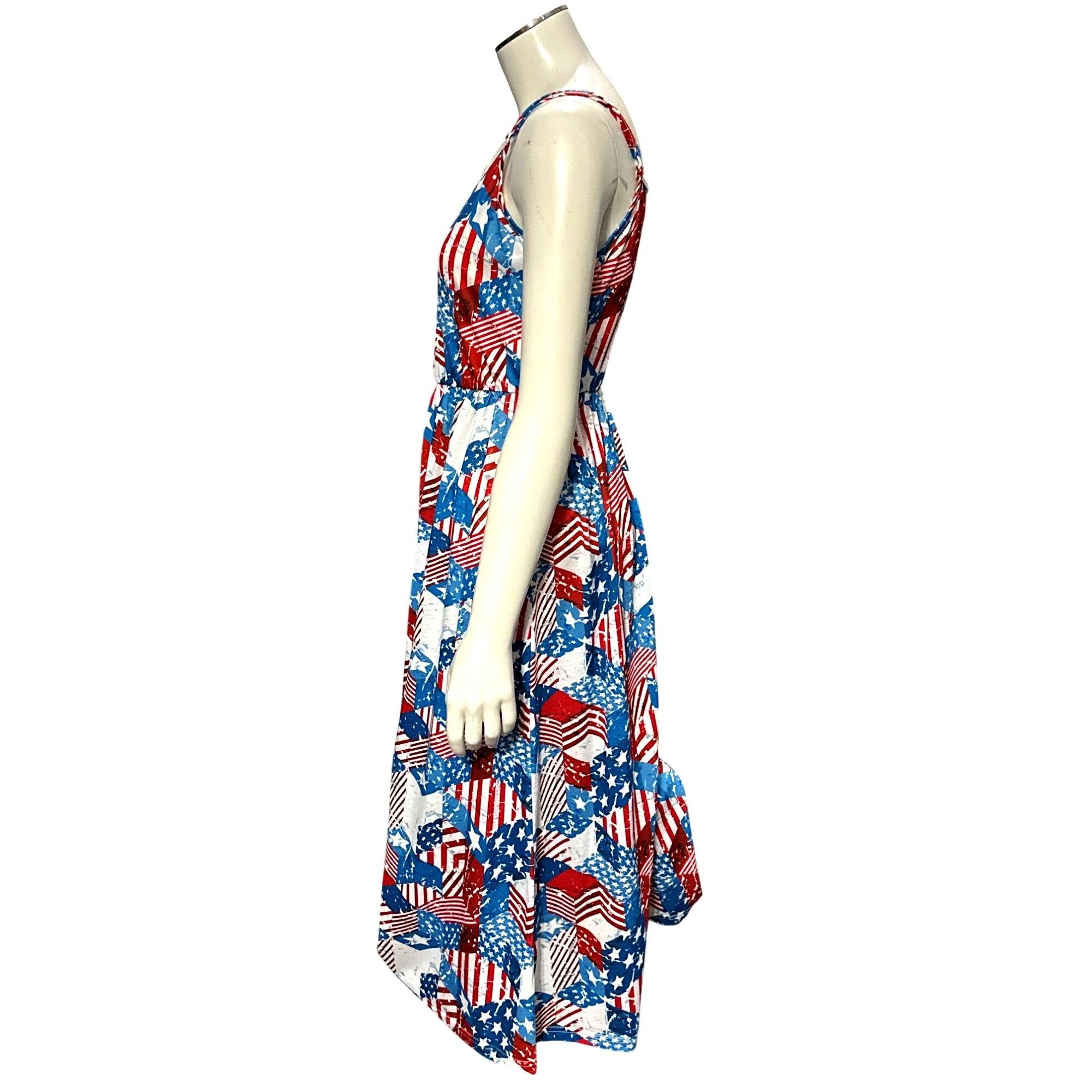 Other CCC Sleeveless Patriotic American Flag Patchwork Sundress Size M / US 6-8 / IT 42-44 - 2 Thumbnail