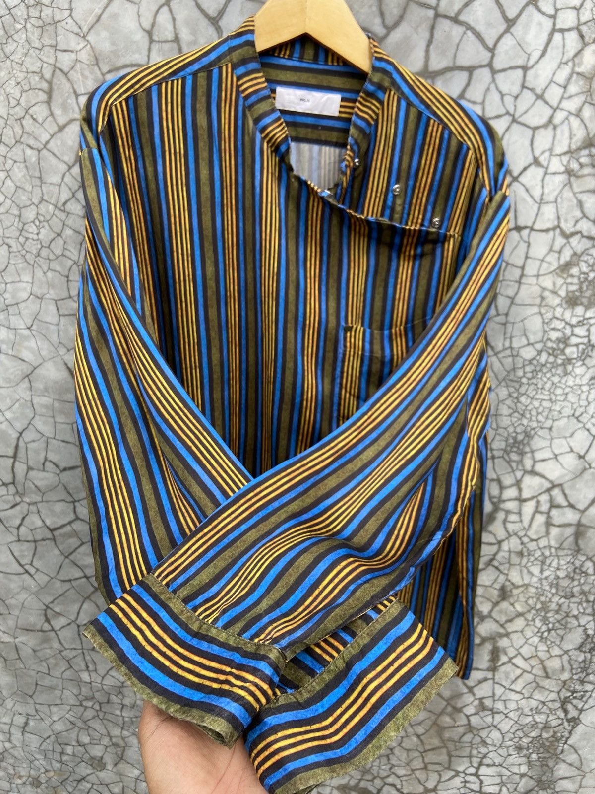 TOGA VIRILIS AW2021 Toga Virilis 50s Classics Stripe Asymetric Shirts Size US L / EU 52-54 / 3 - 10 Thumbnail
