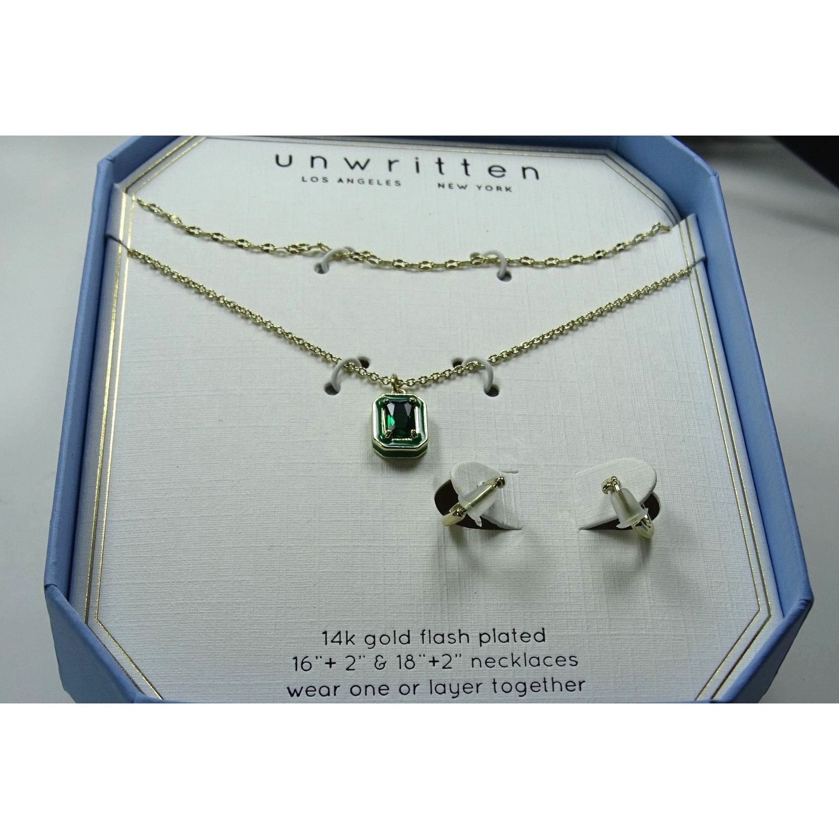 Other Unwritten 14K Gold Flash Plated Necklace & Earrings Set With Size ONE SIZE - 1 Thumbnail