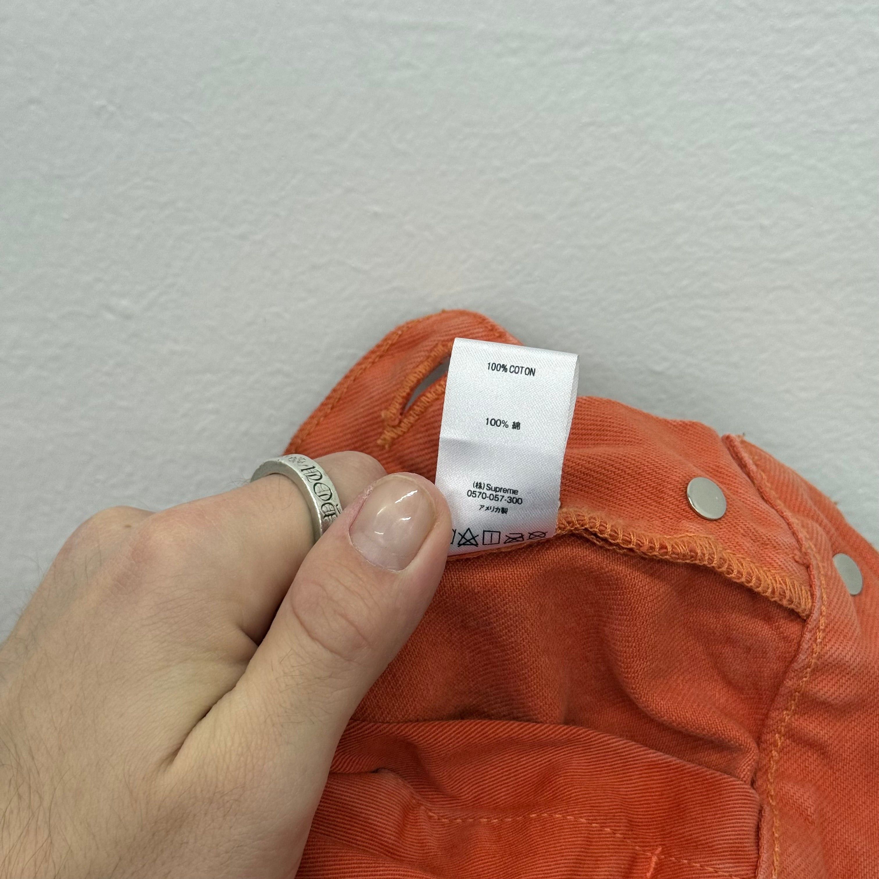 Supreme Supreme Orange Denim Jeans - Size 32 Size US 32 / EU 48 - 6 Thumbnail