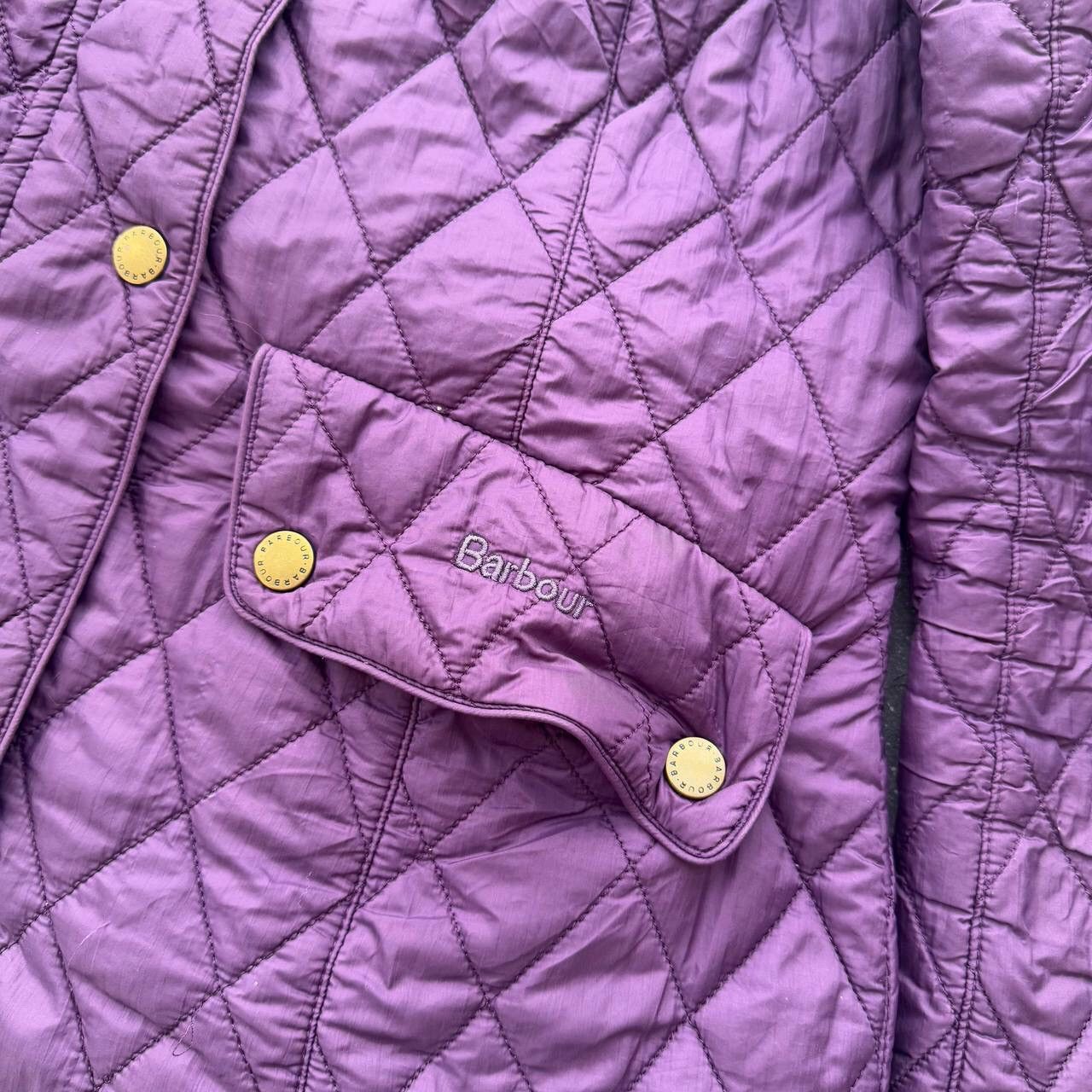 Barbour × Vintage Barbour Flyweight Cavalry Vintage Purple Quilted Jacket Size L / US 10 / IT 46 - 7 Thumbnail