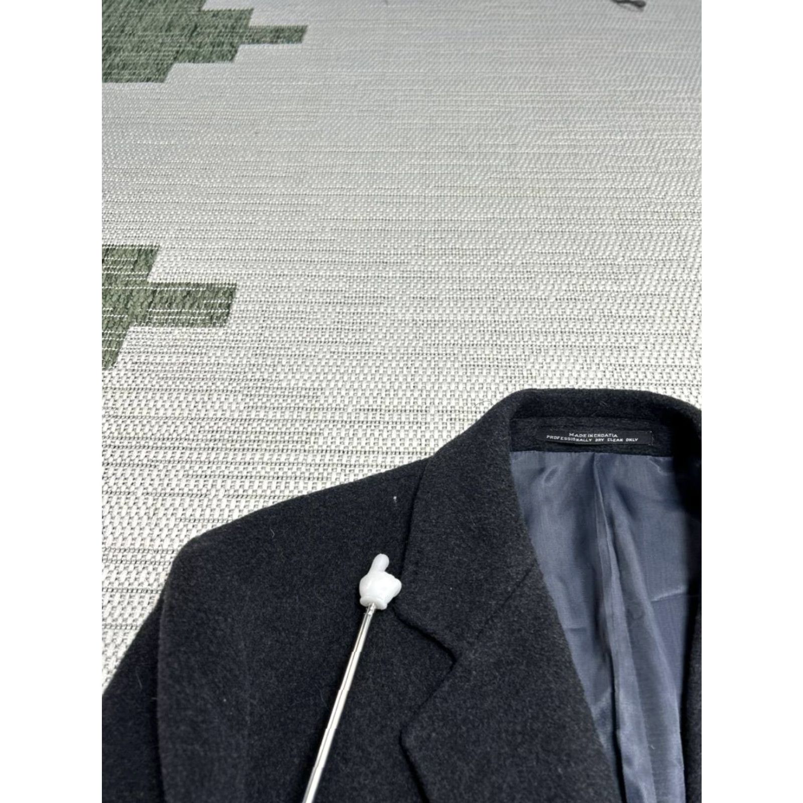 Vintage John Weitz Coat 44 Black Cashmere Notch Lapel Single Vent Casual Winter Mens Size US S / EU 44-46 / 1 - 5 Thumbnail