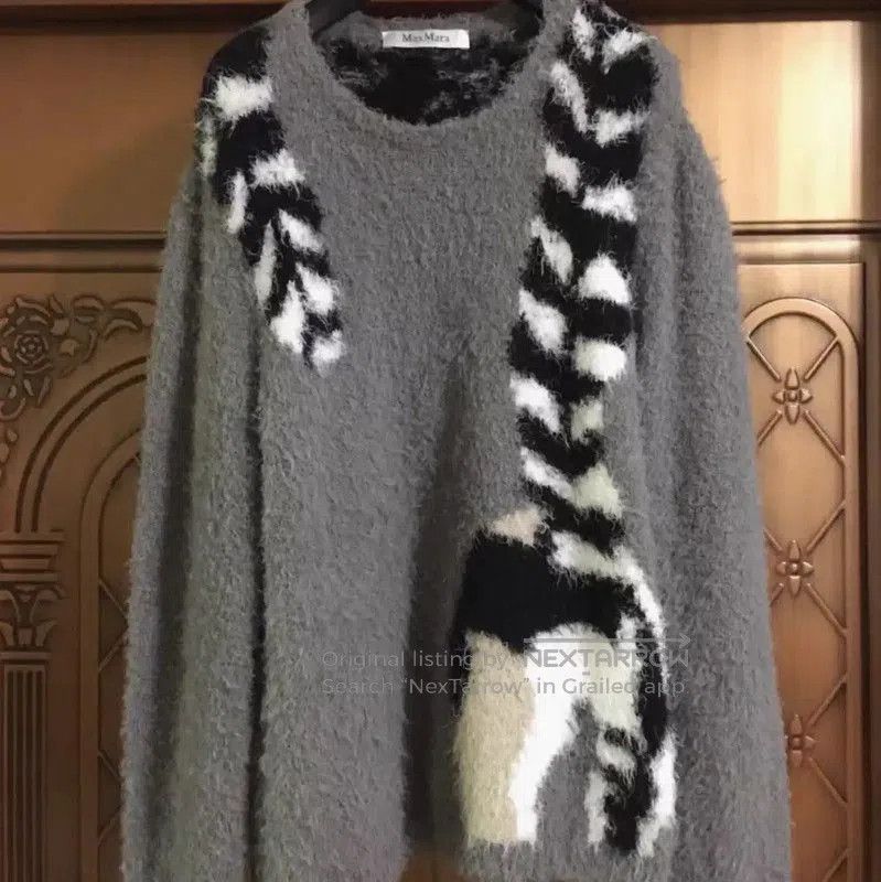 Max Mara MaxMara Gray Cotton Blend Pullover Sweater . Size XL / US 12-14 / IT 48-50 - 4 Thumbnail